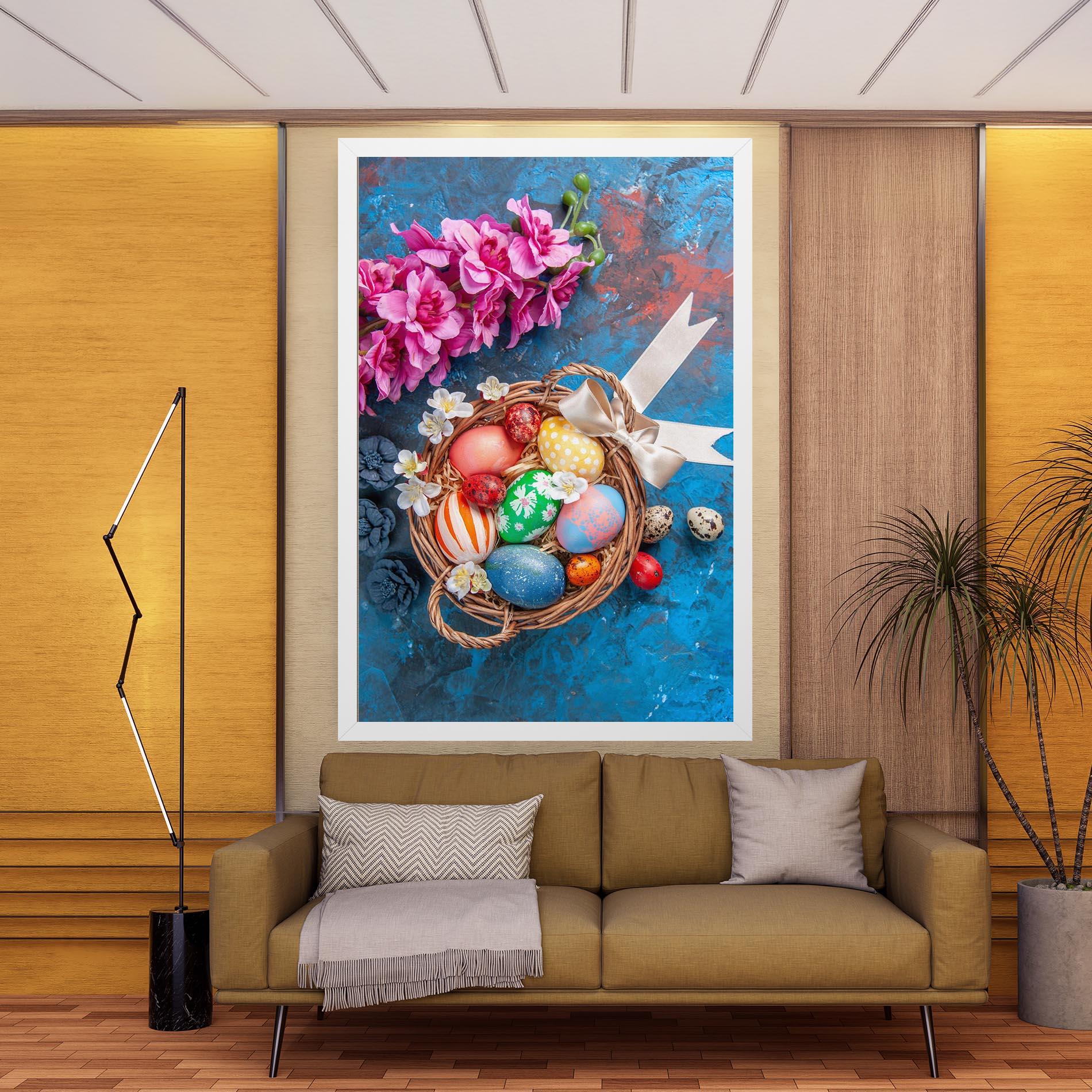 Vászonkép Colored Easter Eggs mockup 9