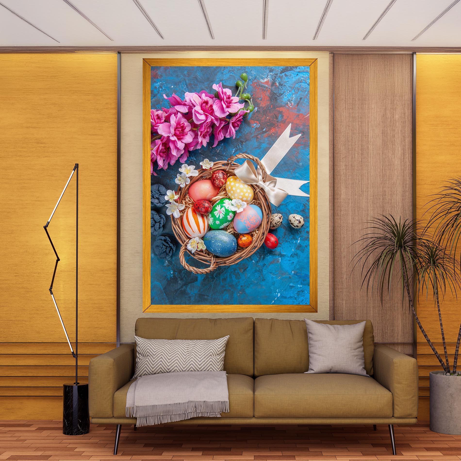 Vászonkép Colored Easter Eggs mockup 9