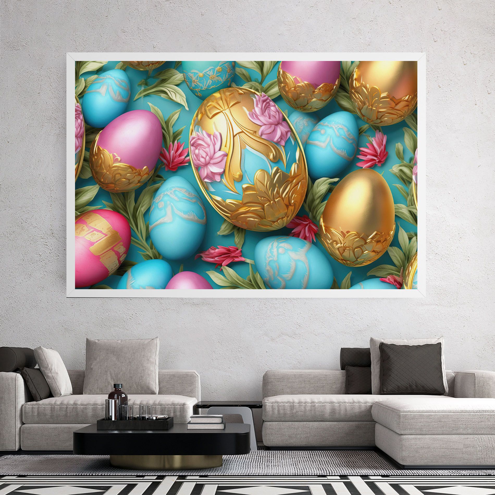 Blue Pink Easter Egs mockup 2