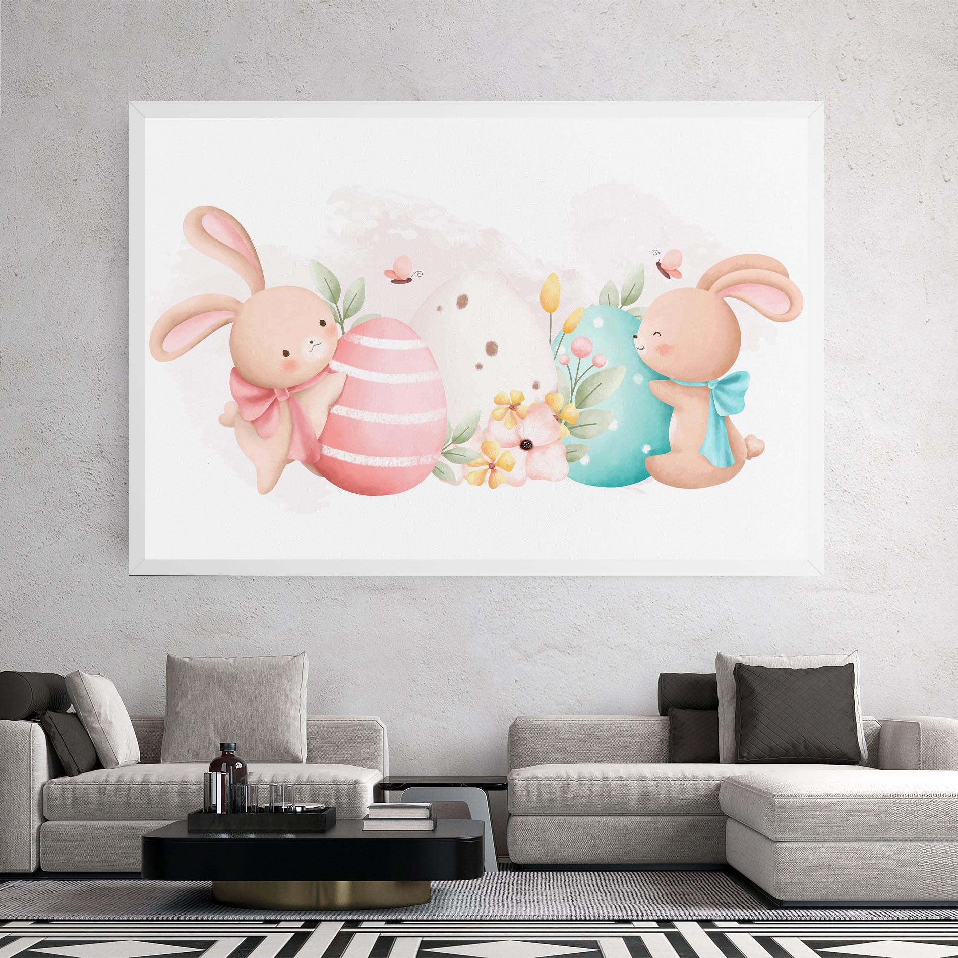 Vászonkép Cute Bunny Art mockup 2