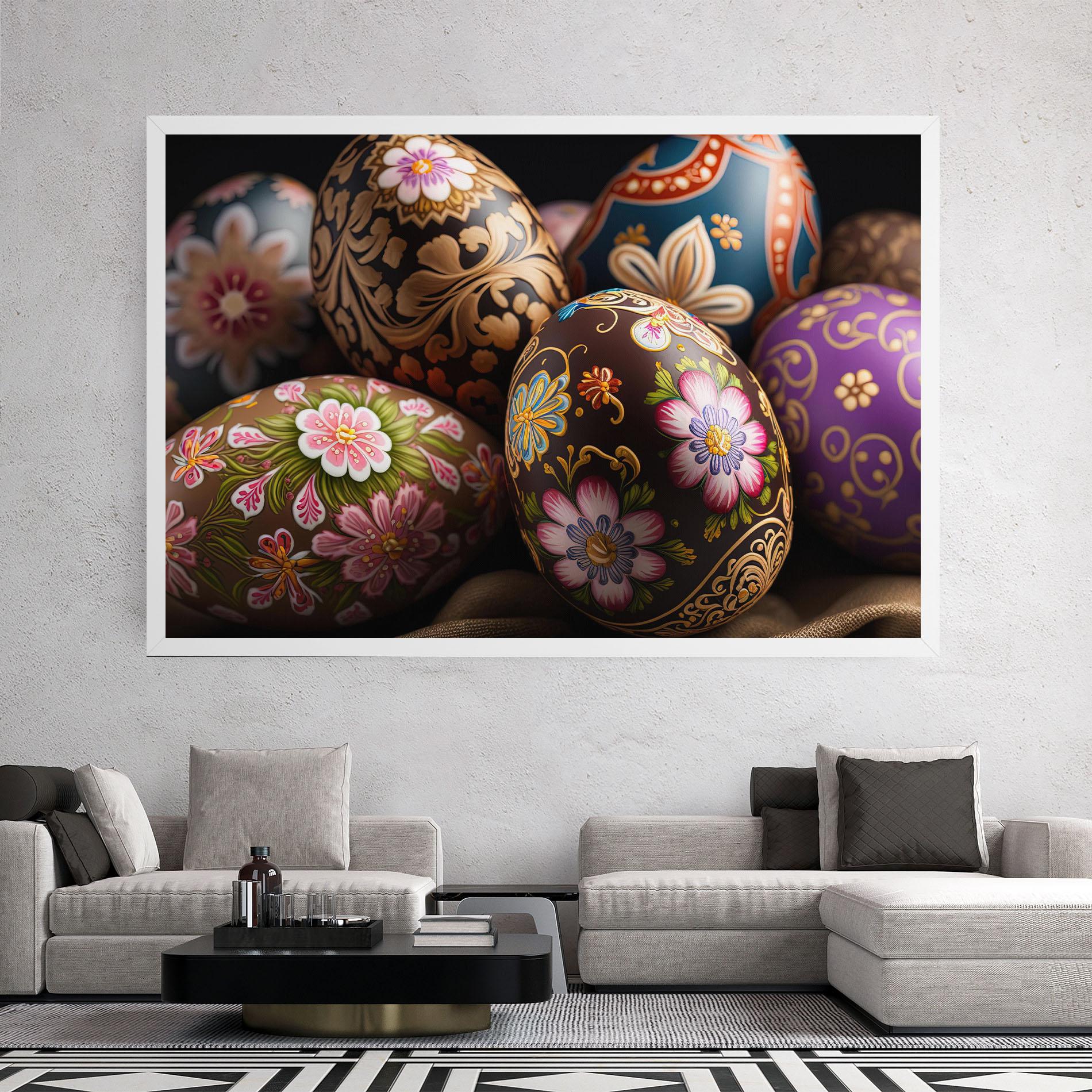 Vászonkép Pretty Painted Eggs mockup 2