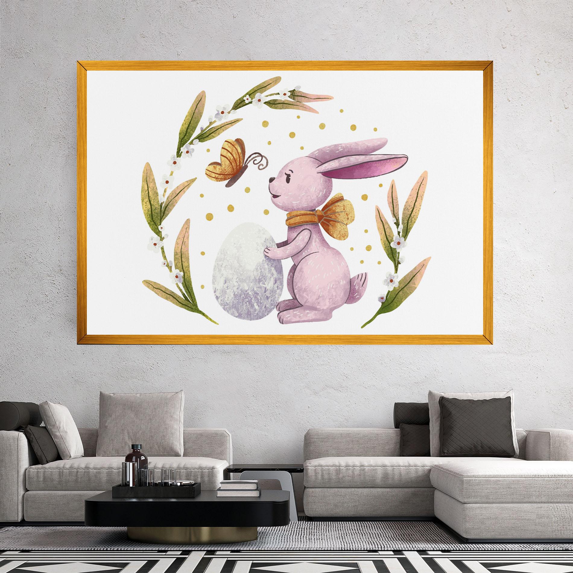 Vászonkép Easter Pink Bunny mockup 2