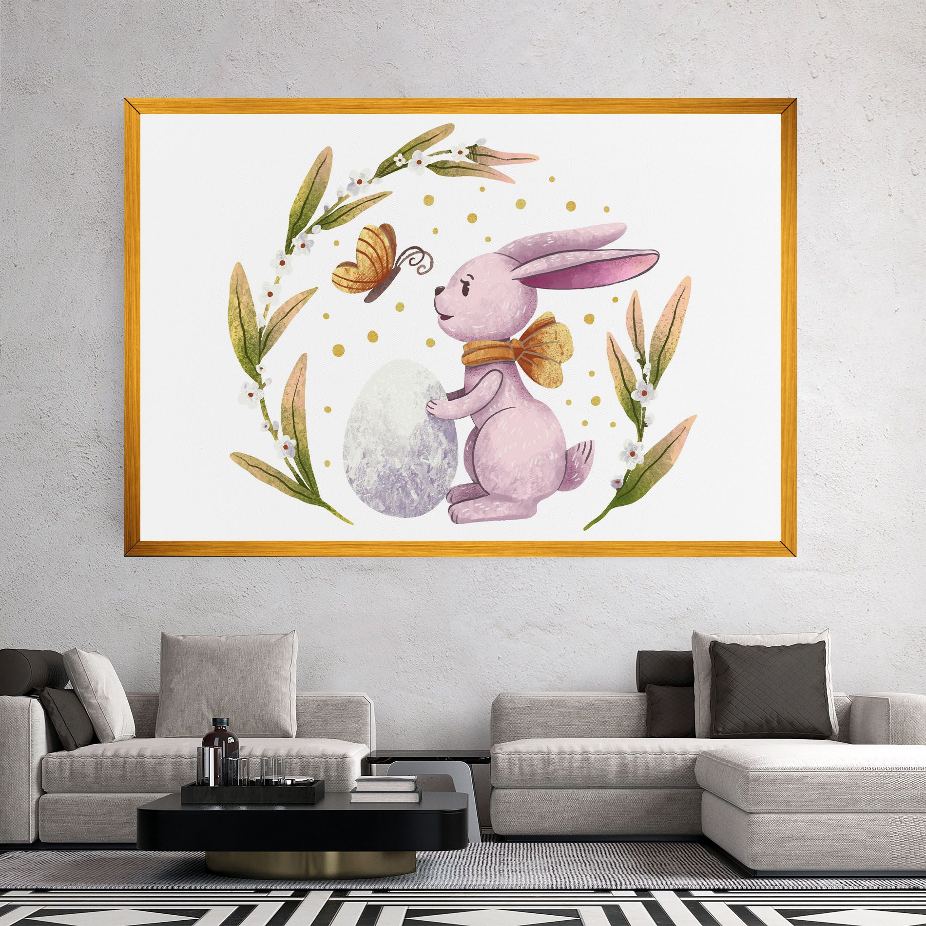 Easter Pink Bunny mockup 2