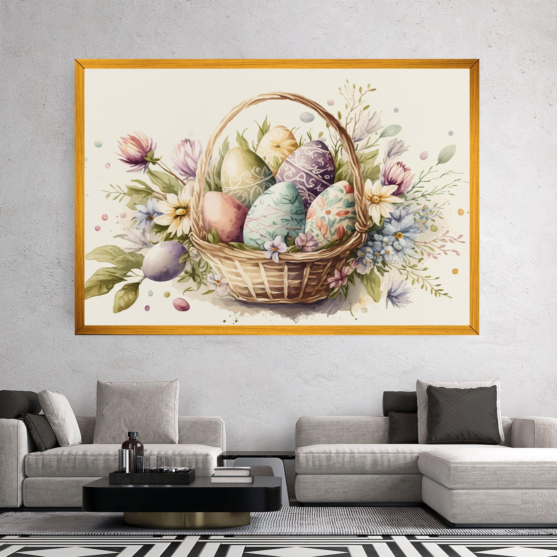 Vászonkép Eggs Basket mockup 2