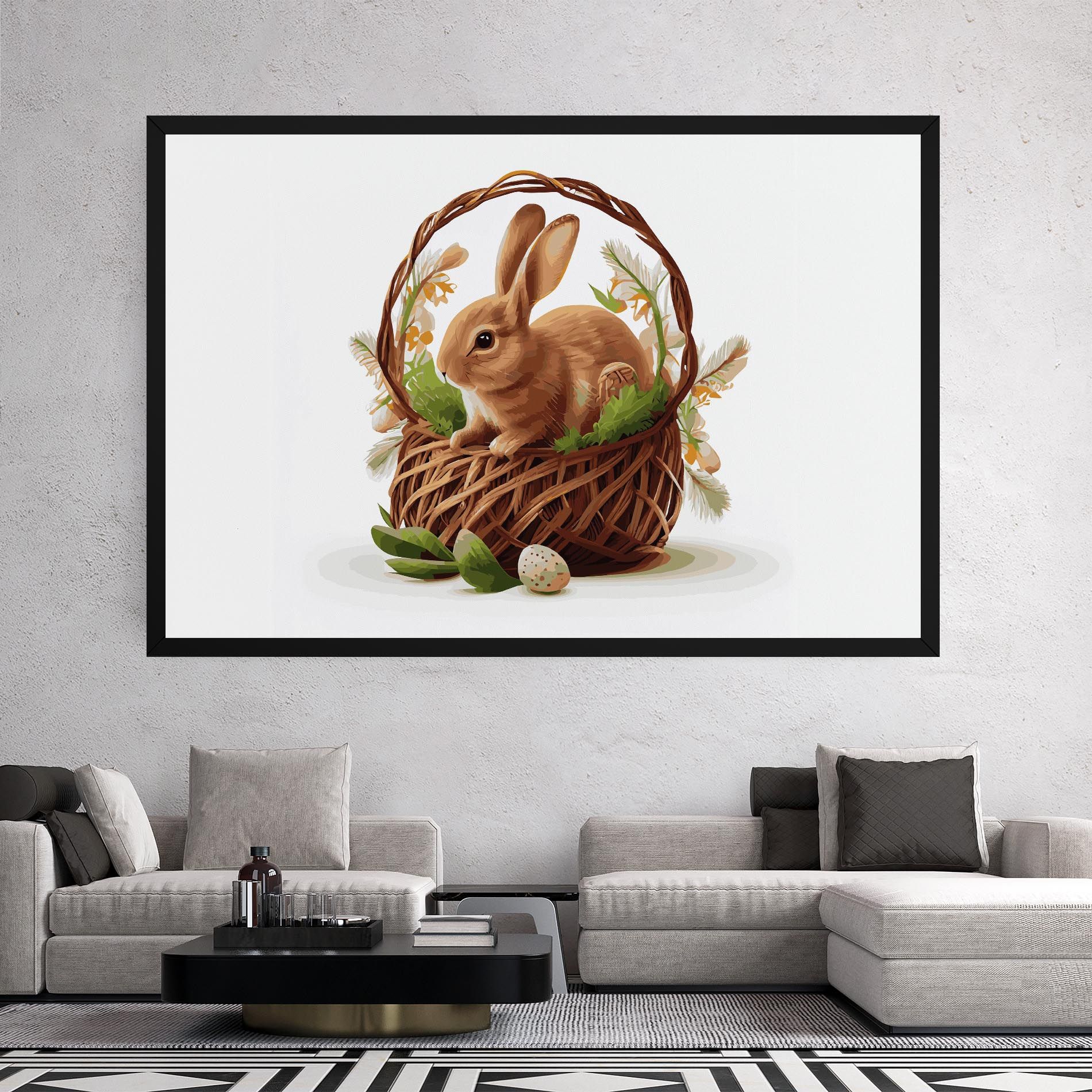 Bunny In Basket mockup 2