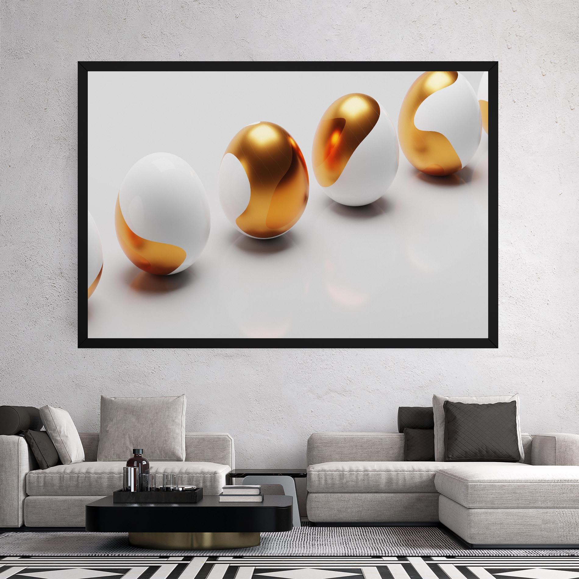 Vászonkép Elegant Easter Eggs mockup 2