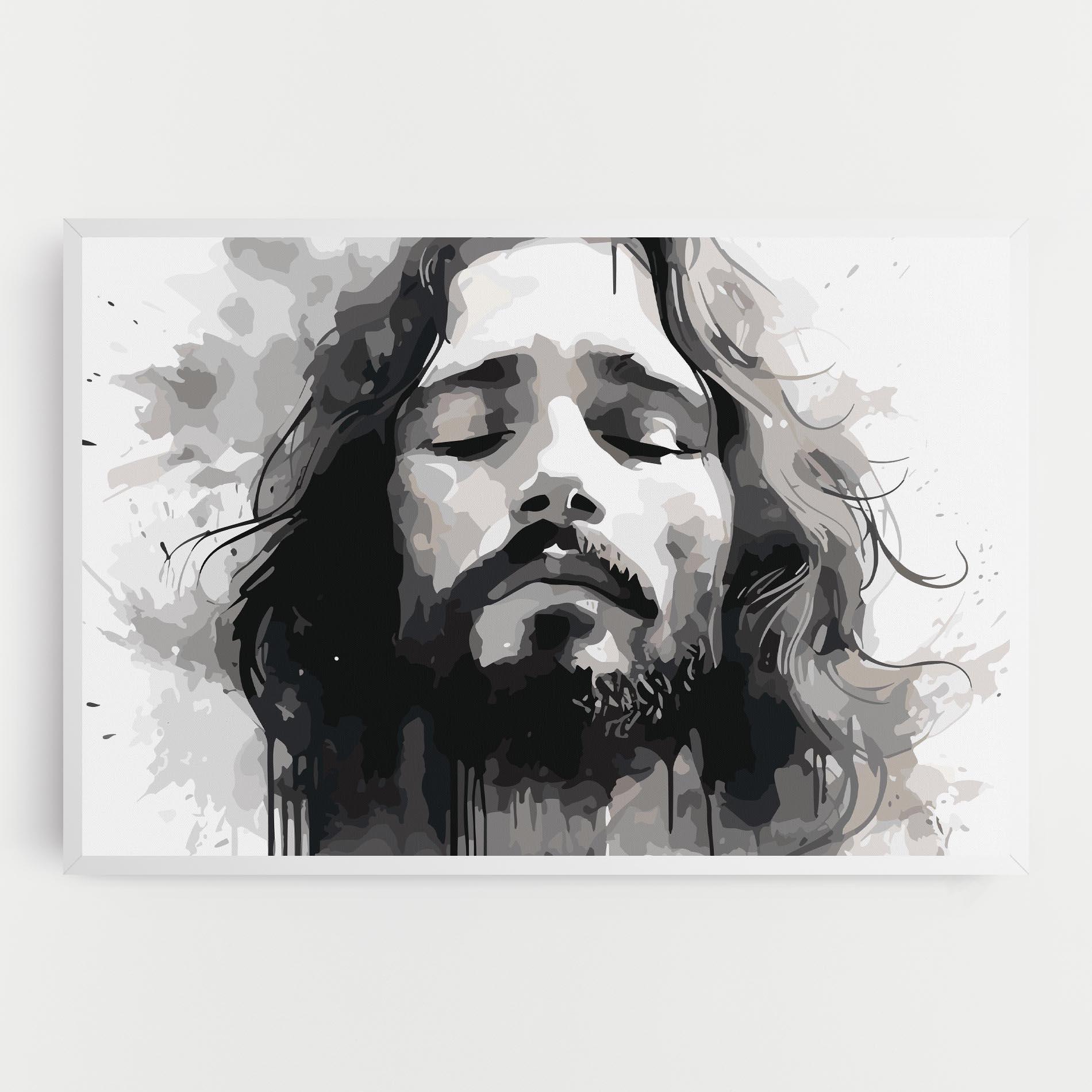 Vászonkép Jesus Ink Art mockup 0