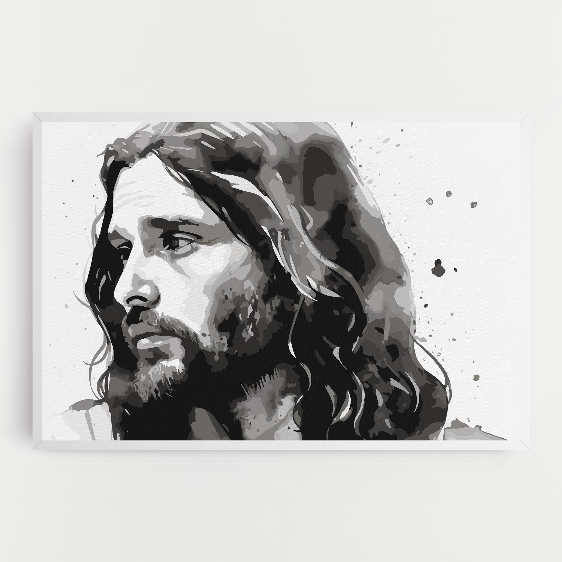 Vászonkép Jesus Watercolor mockup 0