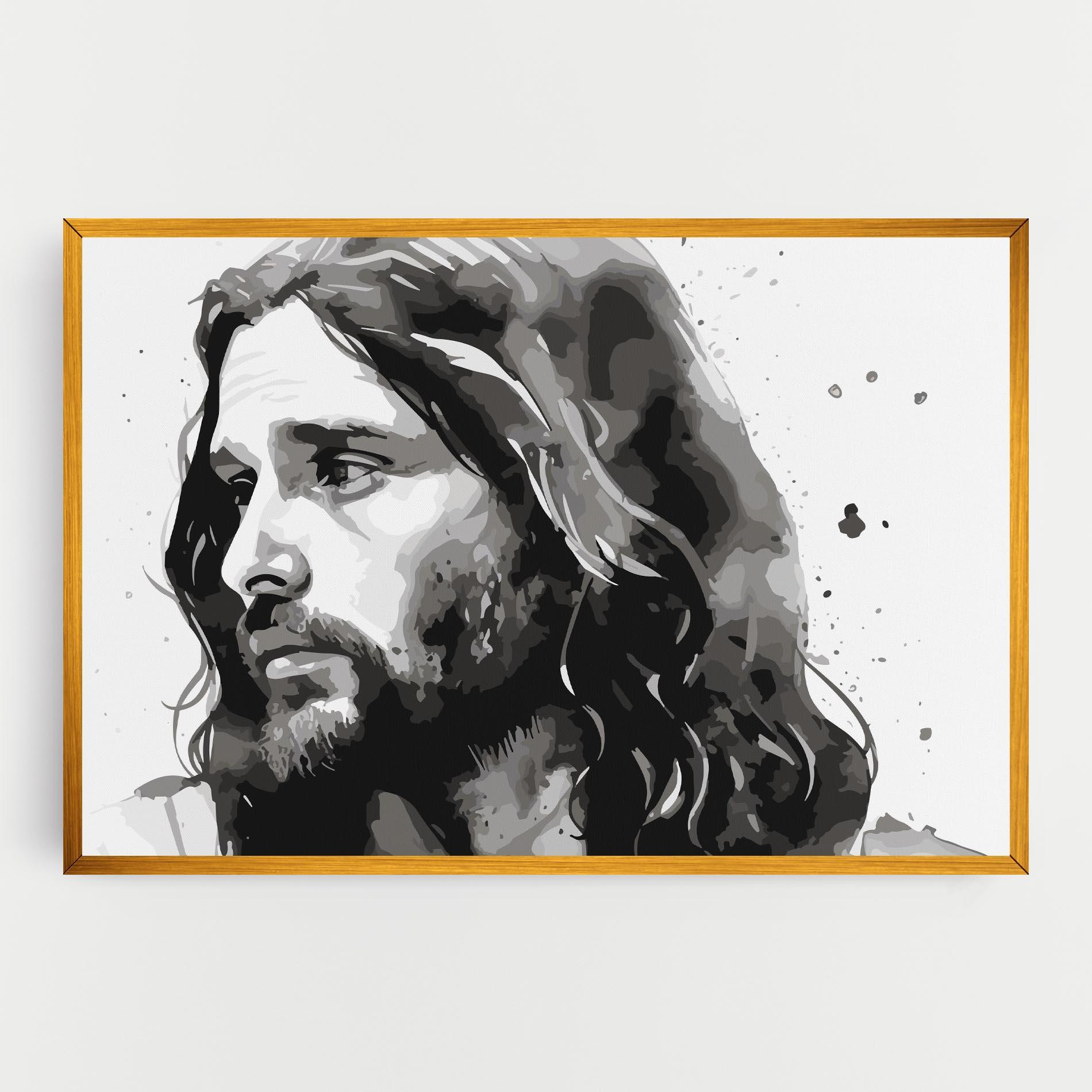 Vászonkép Jesus Watercolor mockup 0