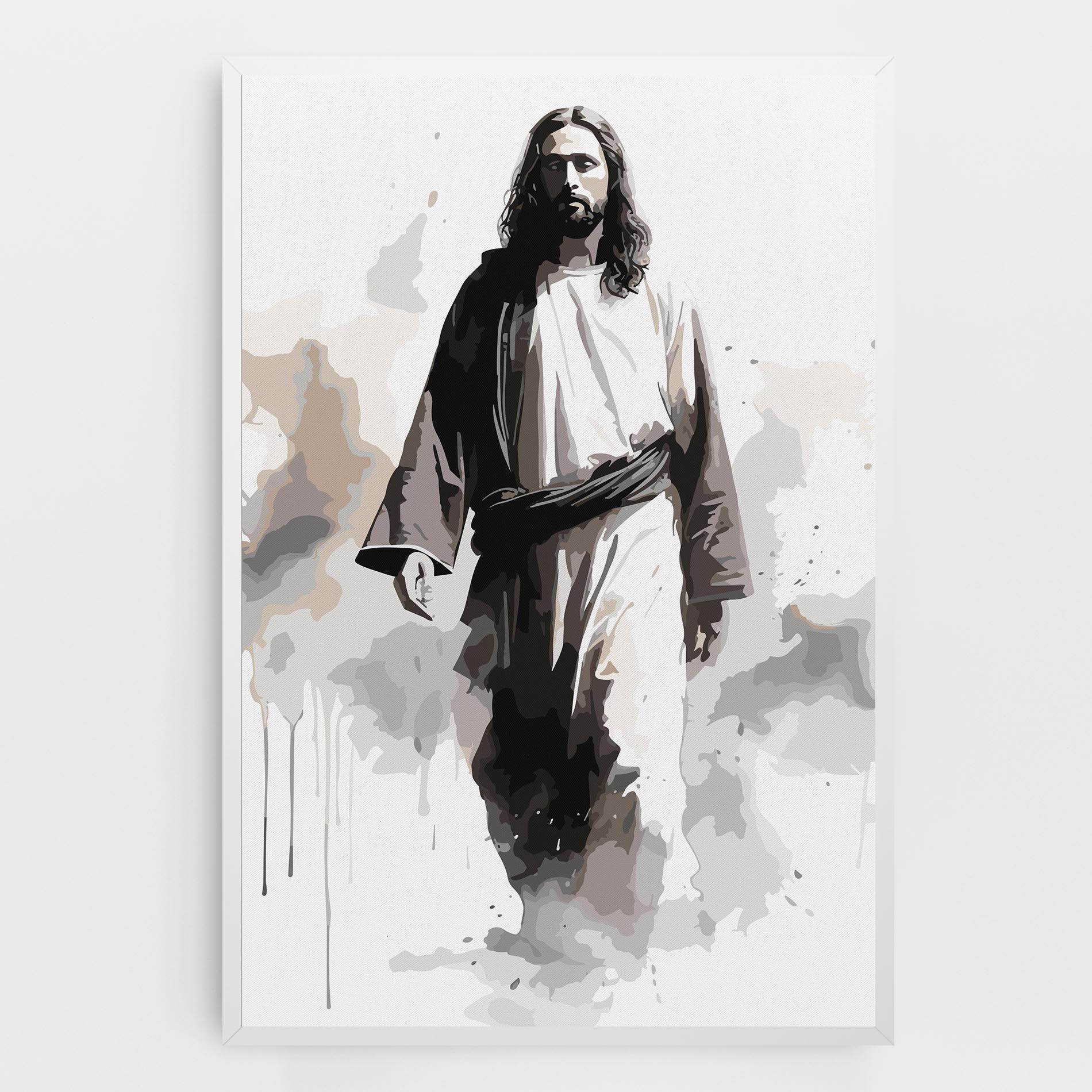 Vászonkép Watercolor Jesus mockup 0