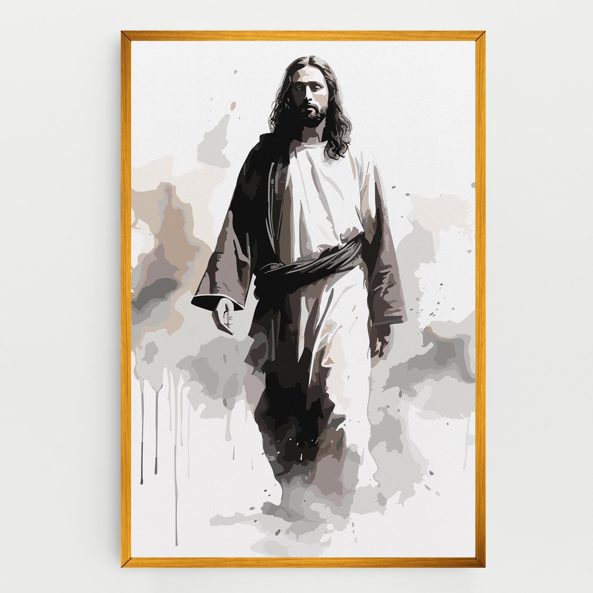 Watercolor Jesus mockup 0