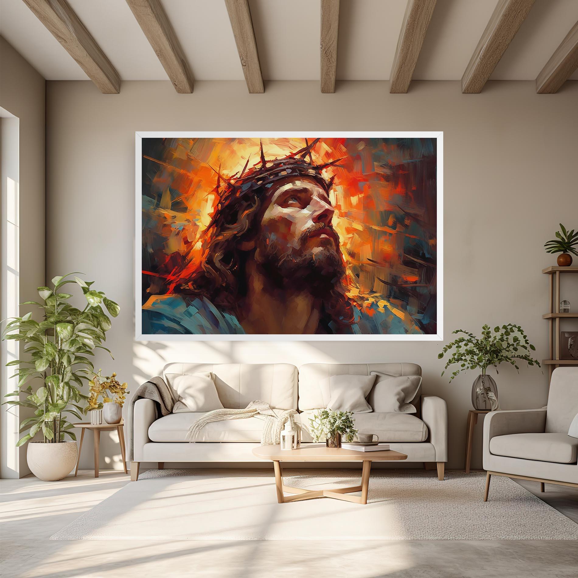 Vászonkép Jesus Crown Light mockup 6