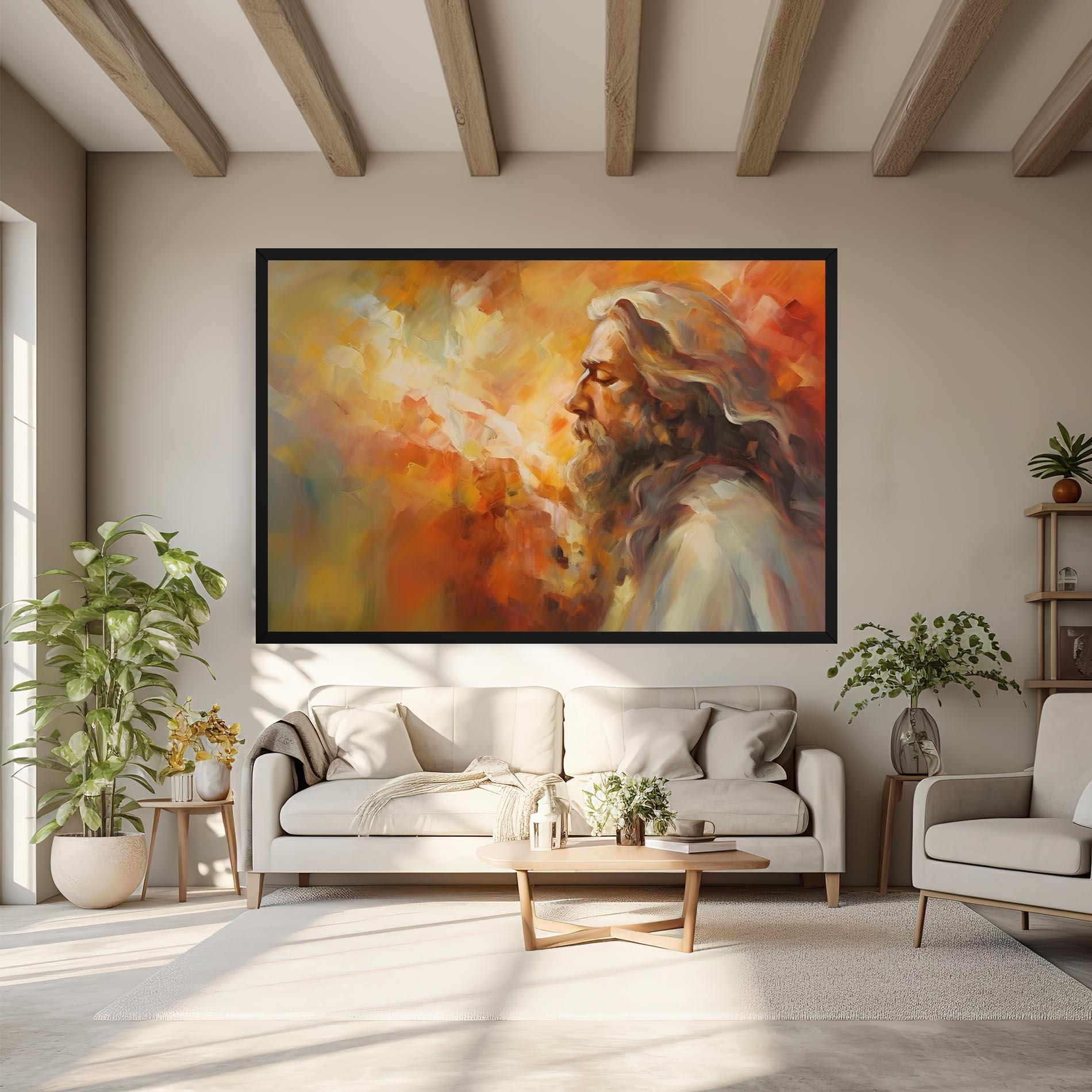 Vászonkép Christ Oil Painting mockup 6
