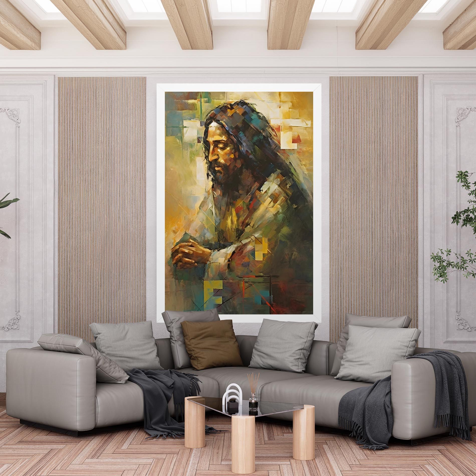 Christ Painting Art mockup 6