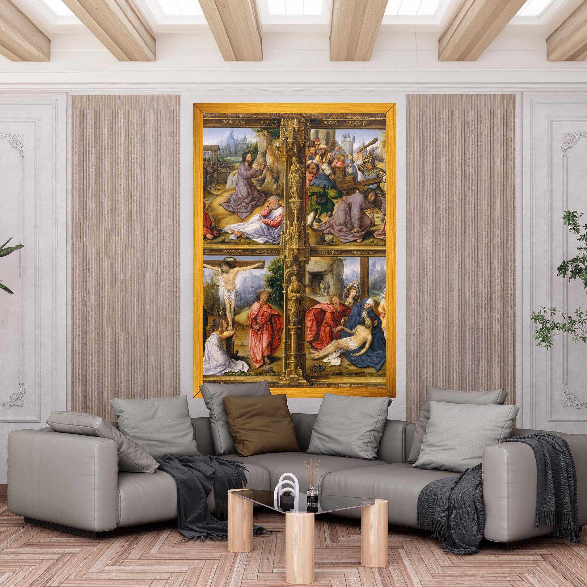 Vászonkép Gold Window View mockup 6