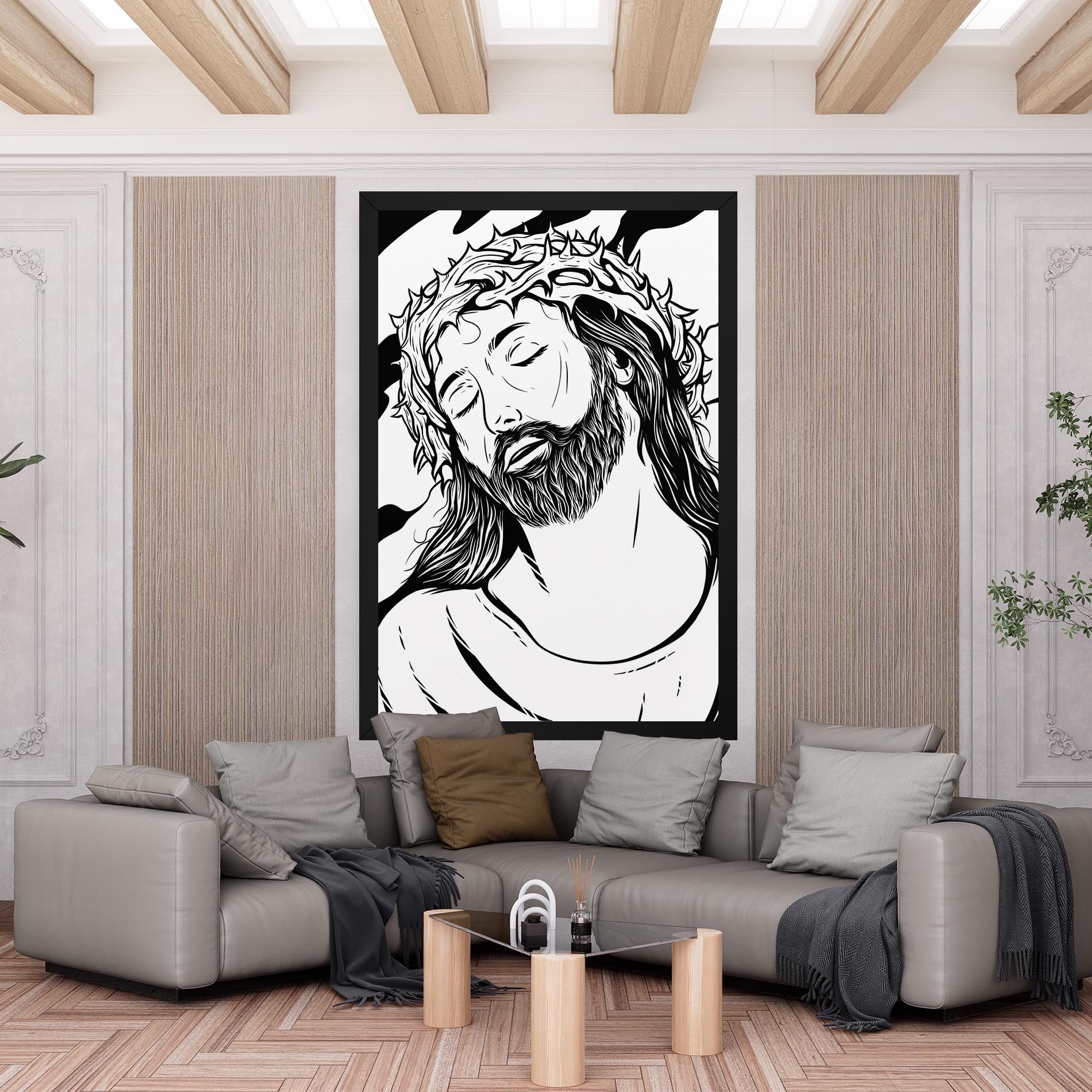 Black White Jesus mockup 6
