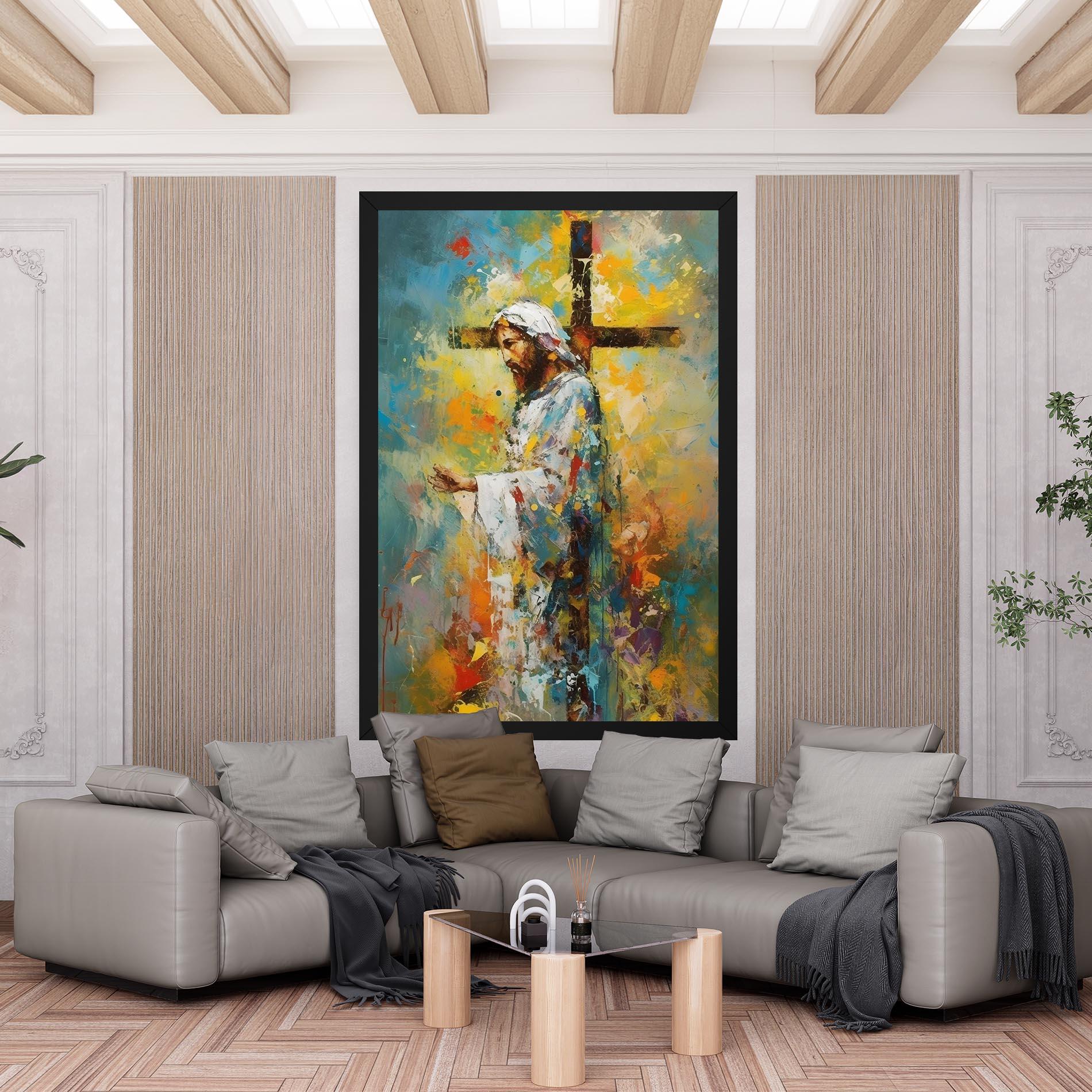 Vászonkép Christ Art Painting mockup 6