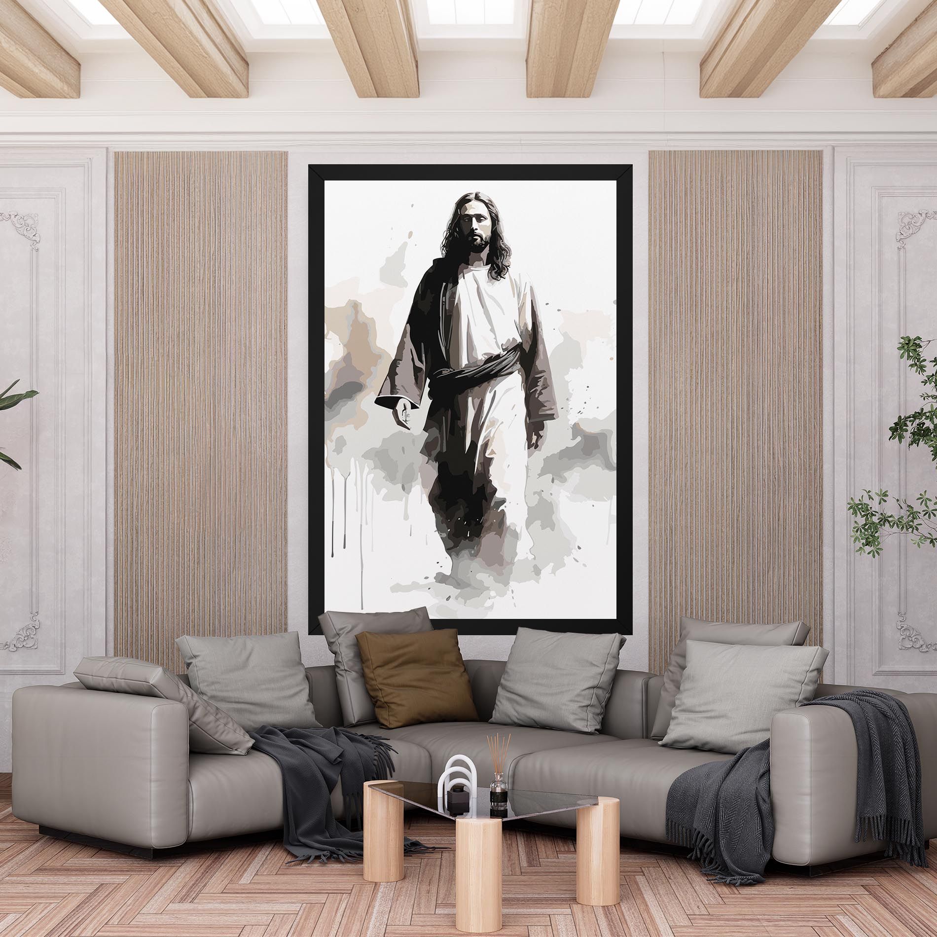 Watercolor Jesus mockup 6
