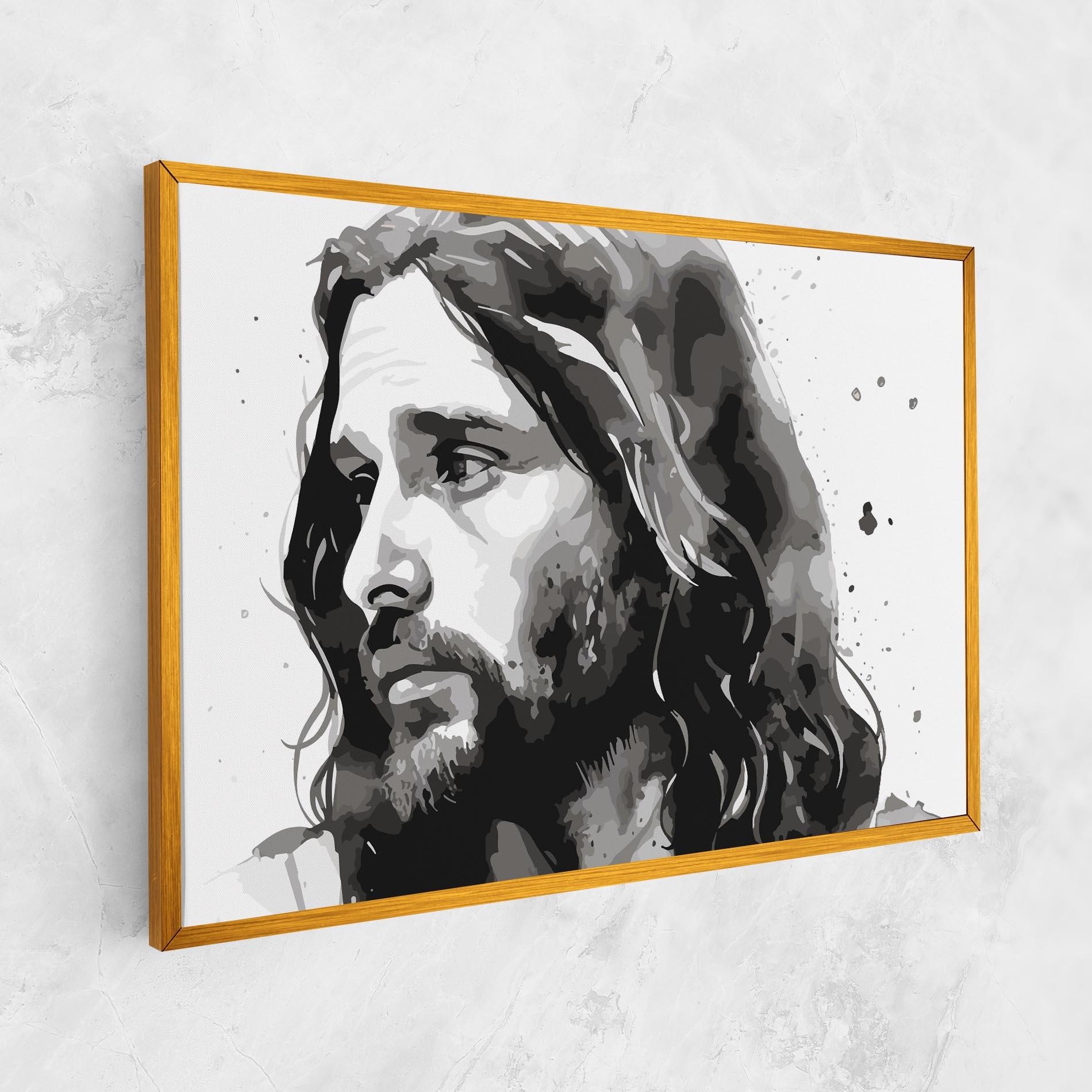 Vászonkép Jesus Watercolor mockup 1