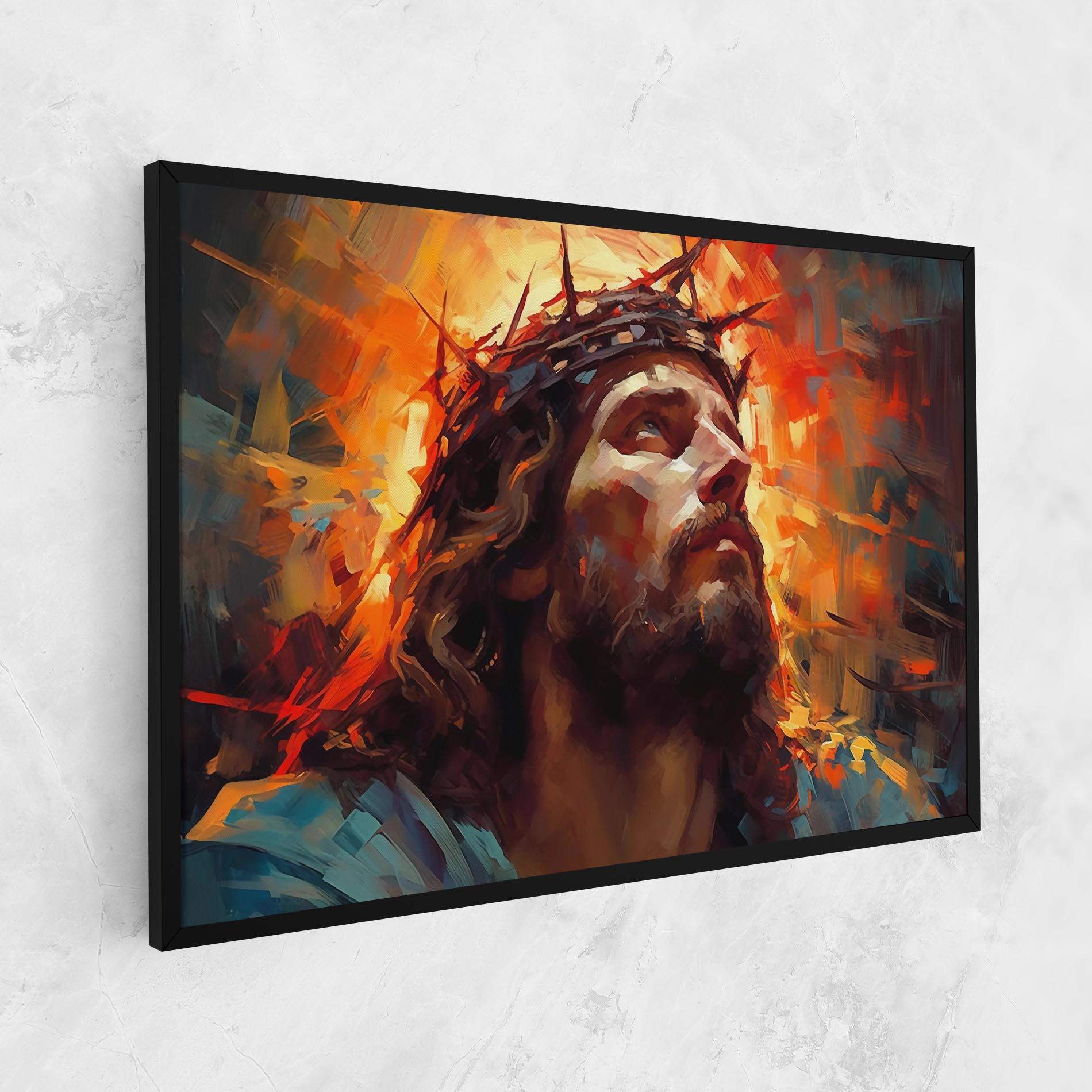 Vászonkép Jesus Crown Light mockup 1