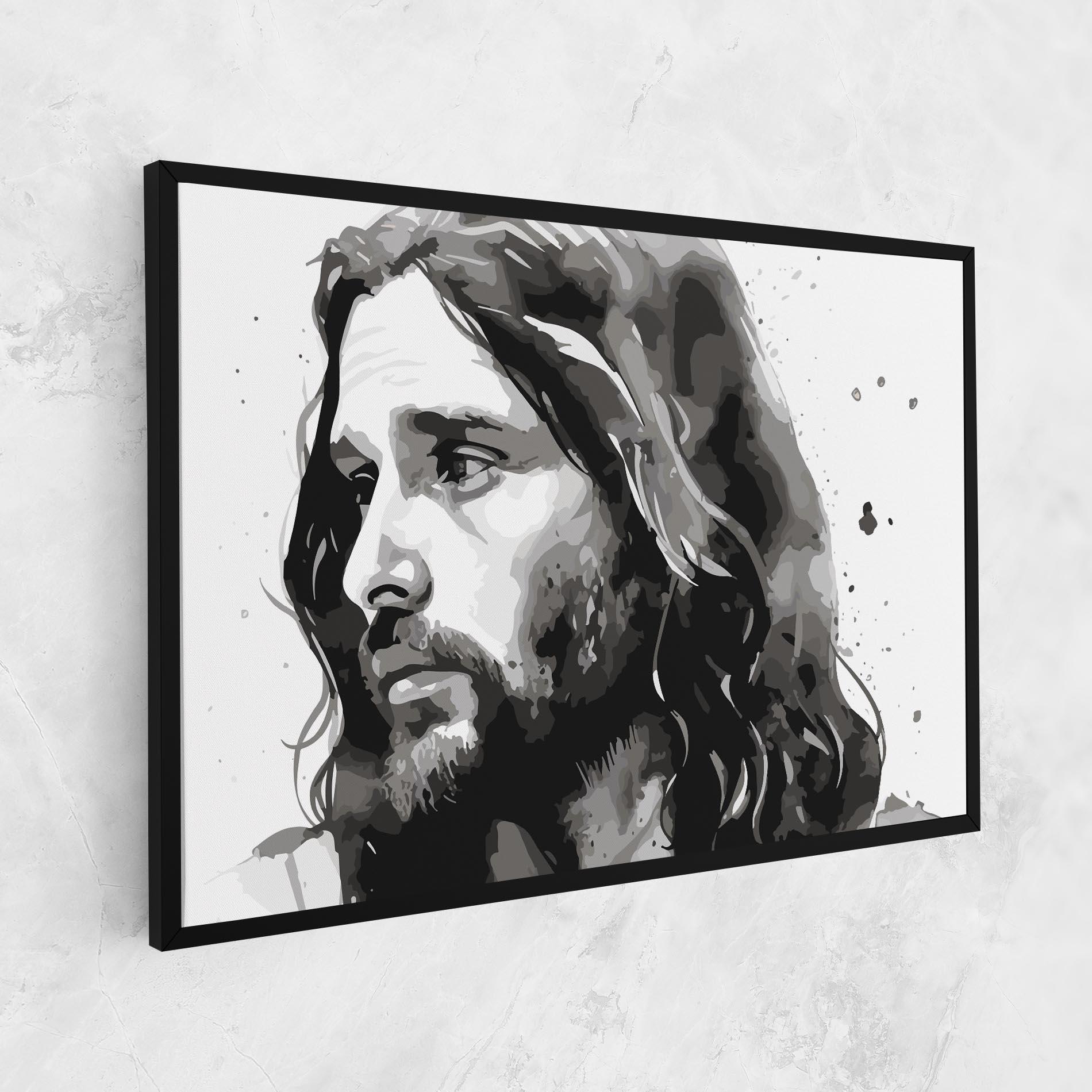 Vászonkép Jesus Watercolor mockup 1