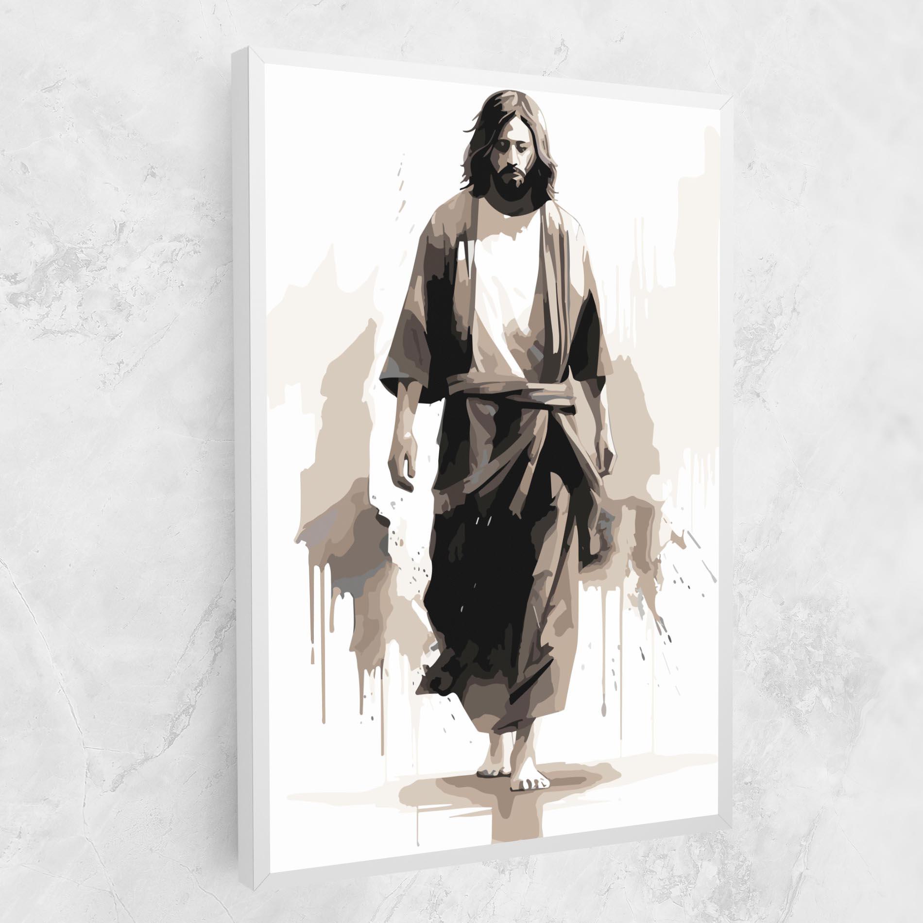 Vászonkép Cream Art Jesus mockup 1