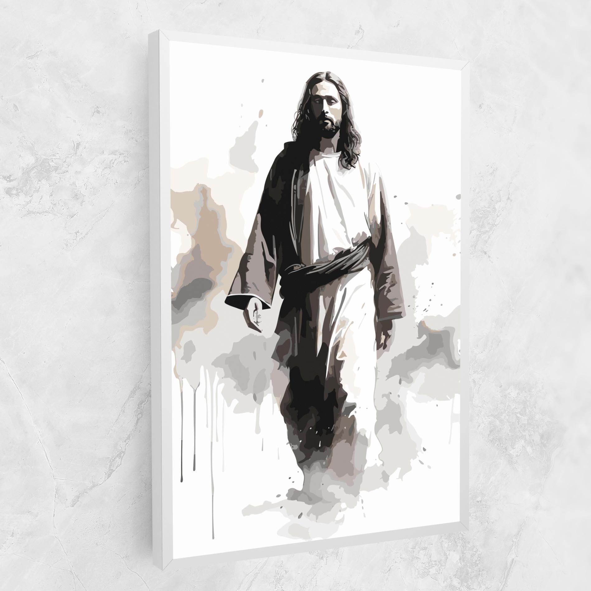 Vászonkép Watercolor Jesus mockup 1