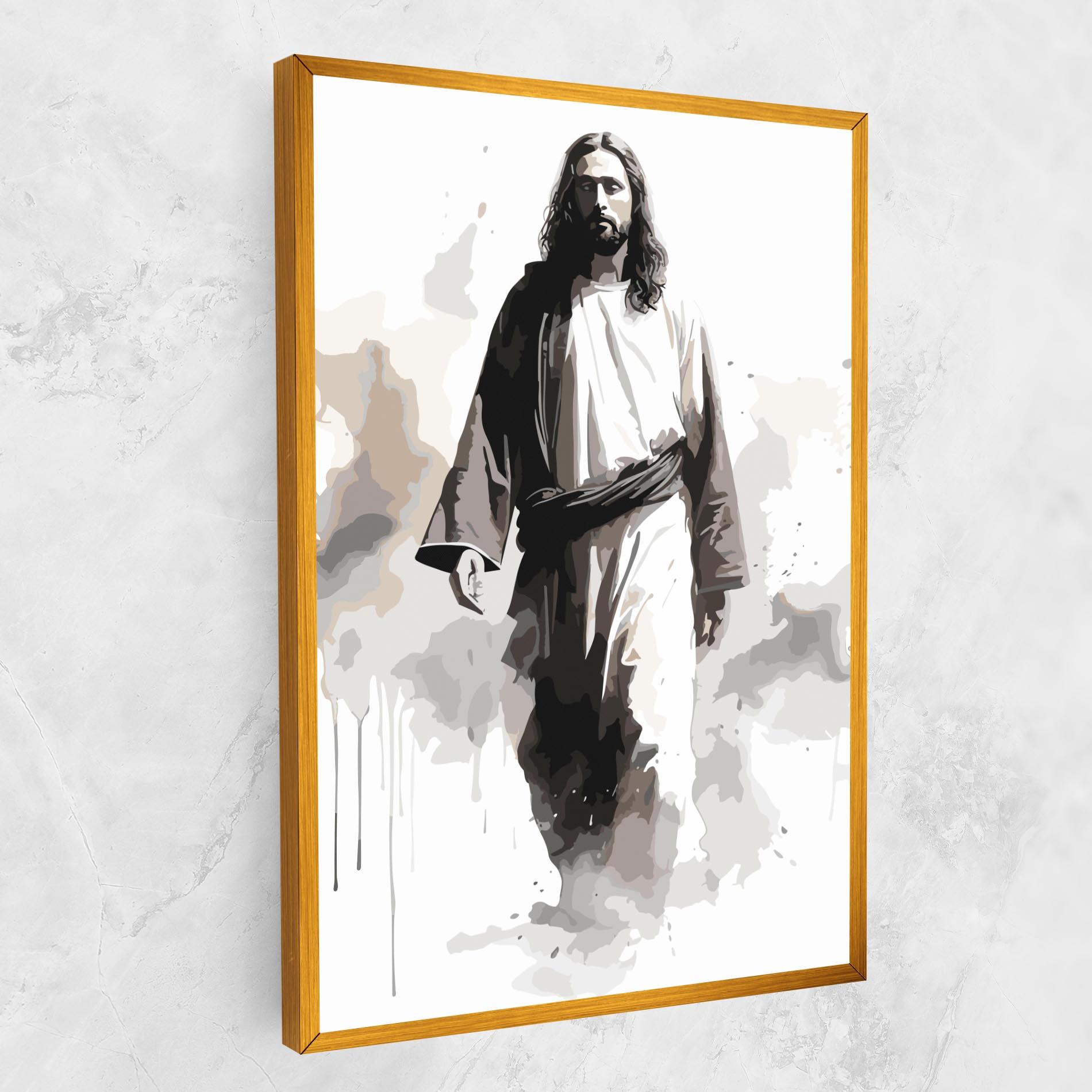 Vászonkép Watercolor Jesus mockup 1