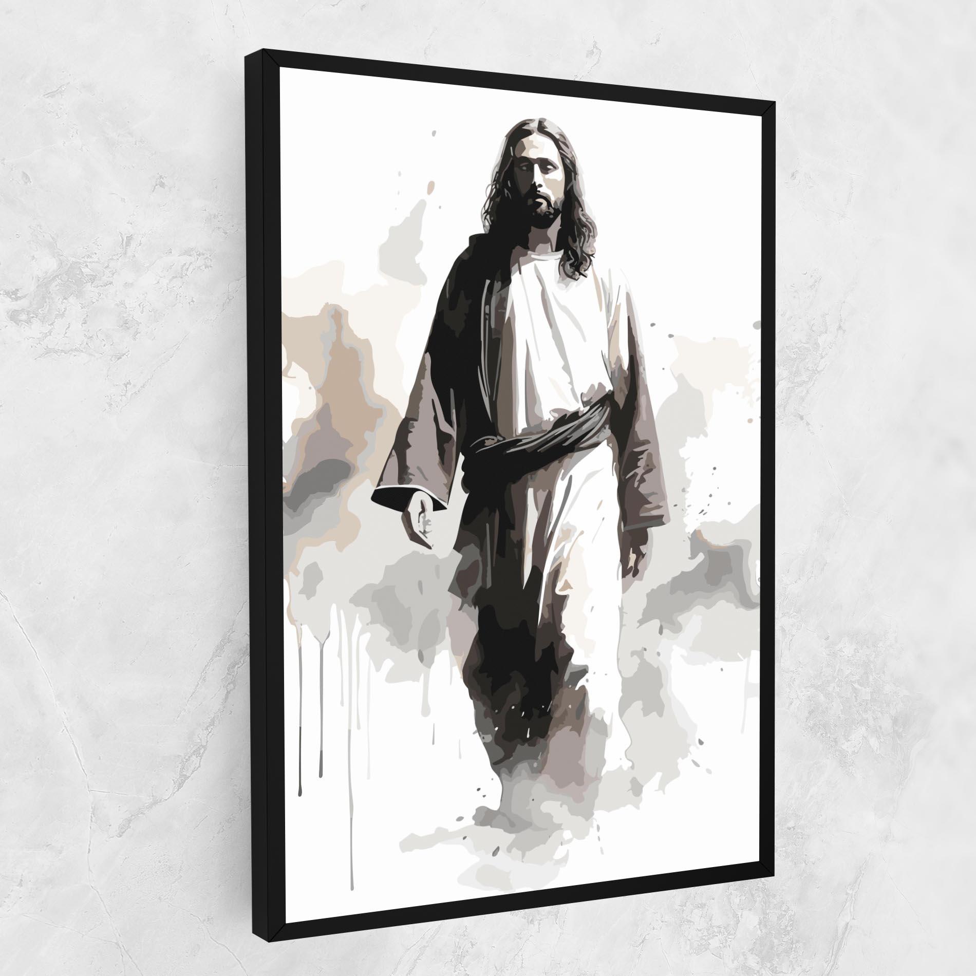 Vászonkép Watercolor Jesus mockup 1