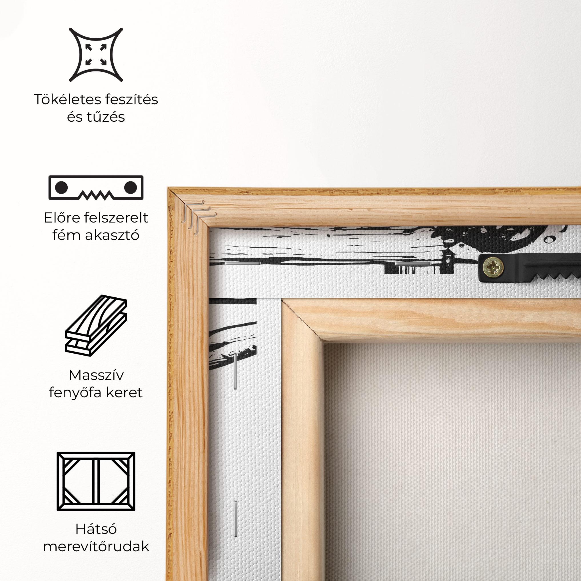 Vászonkép Jesus Black Line mockup 5