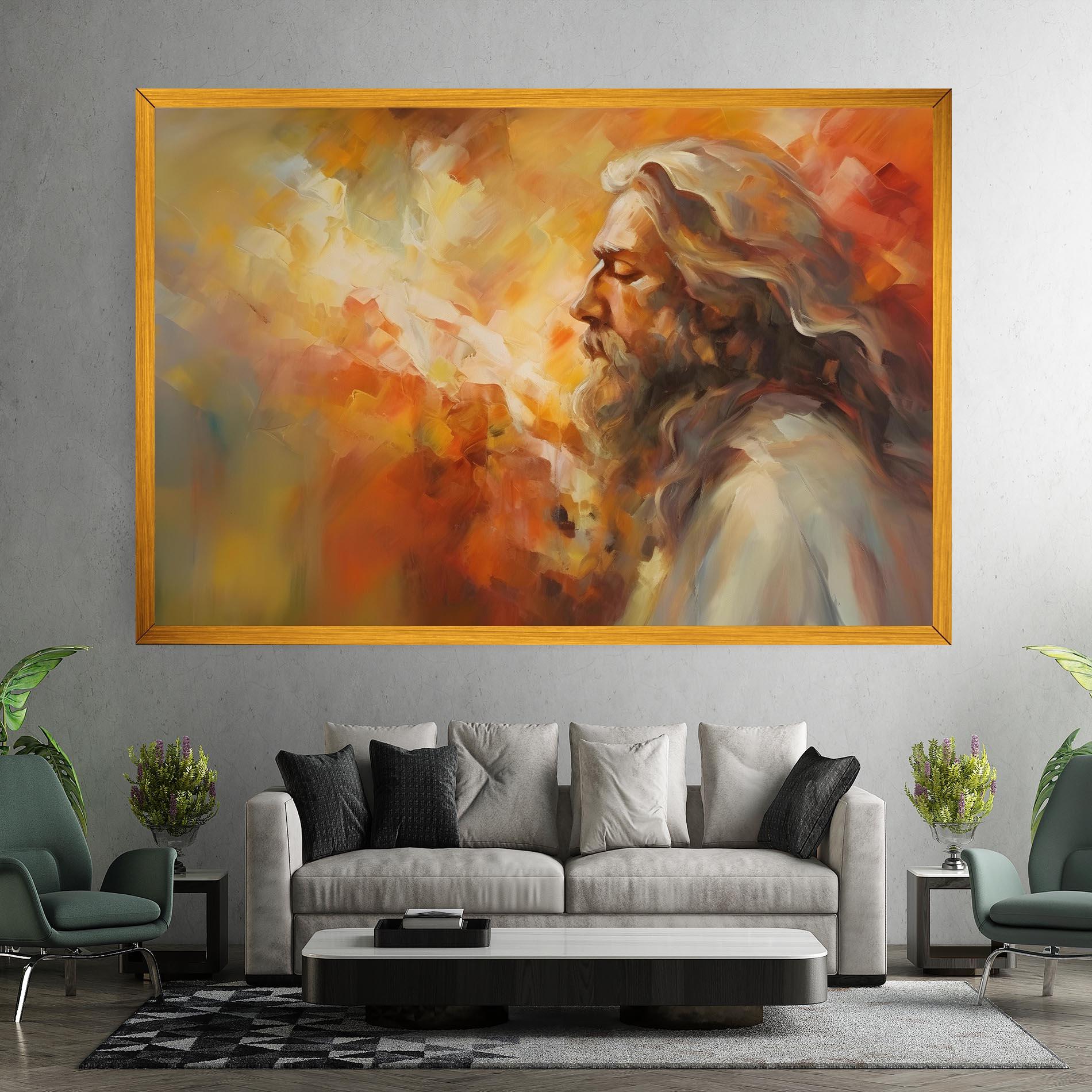 Vászonkép Christ Oil Painting mockup 7