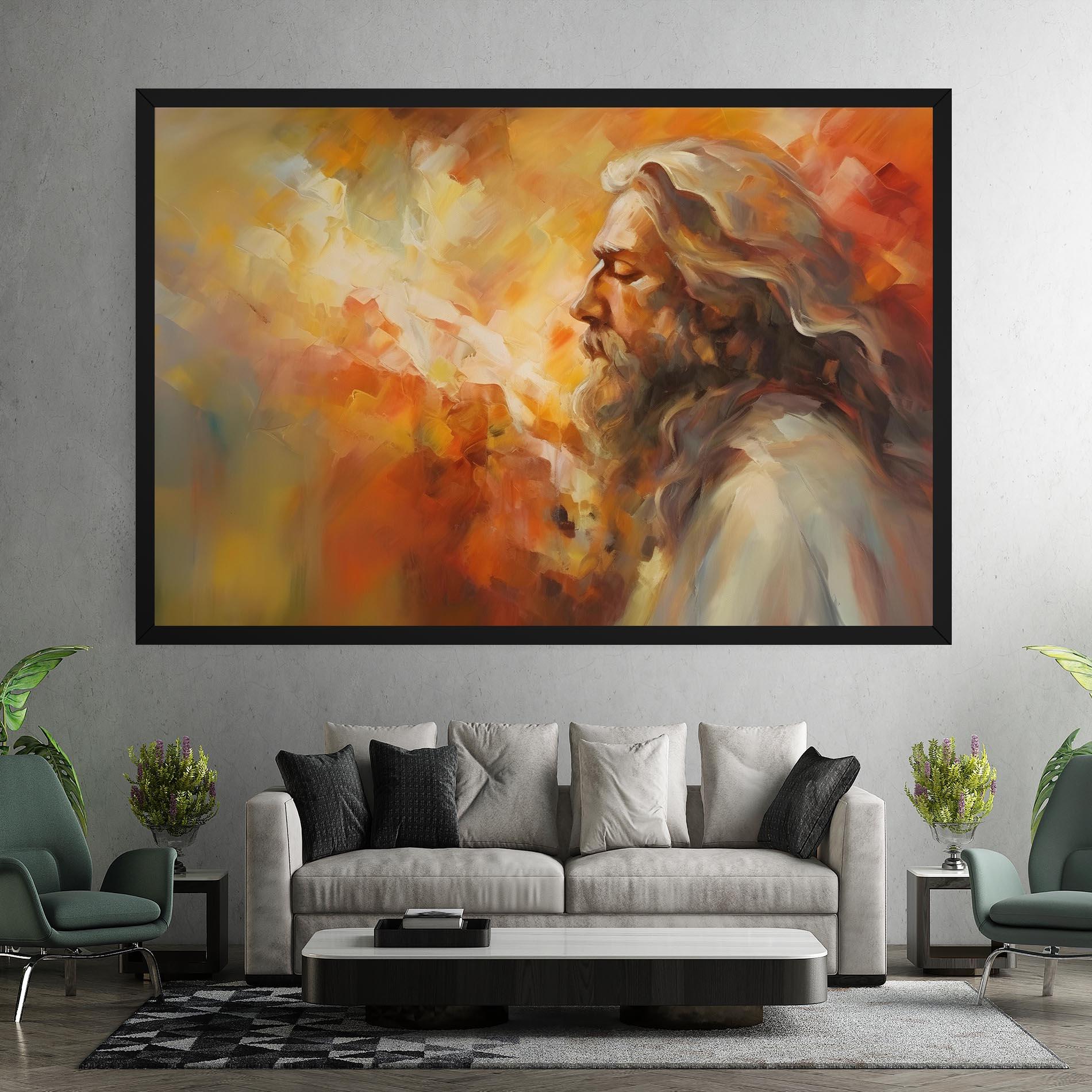 Vászonkép Christ Oil Painting mockup 7