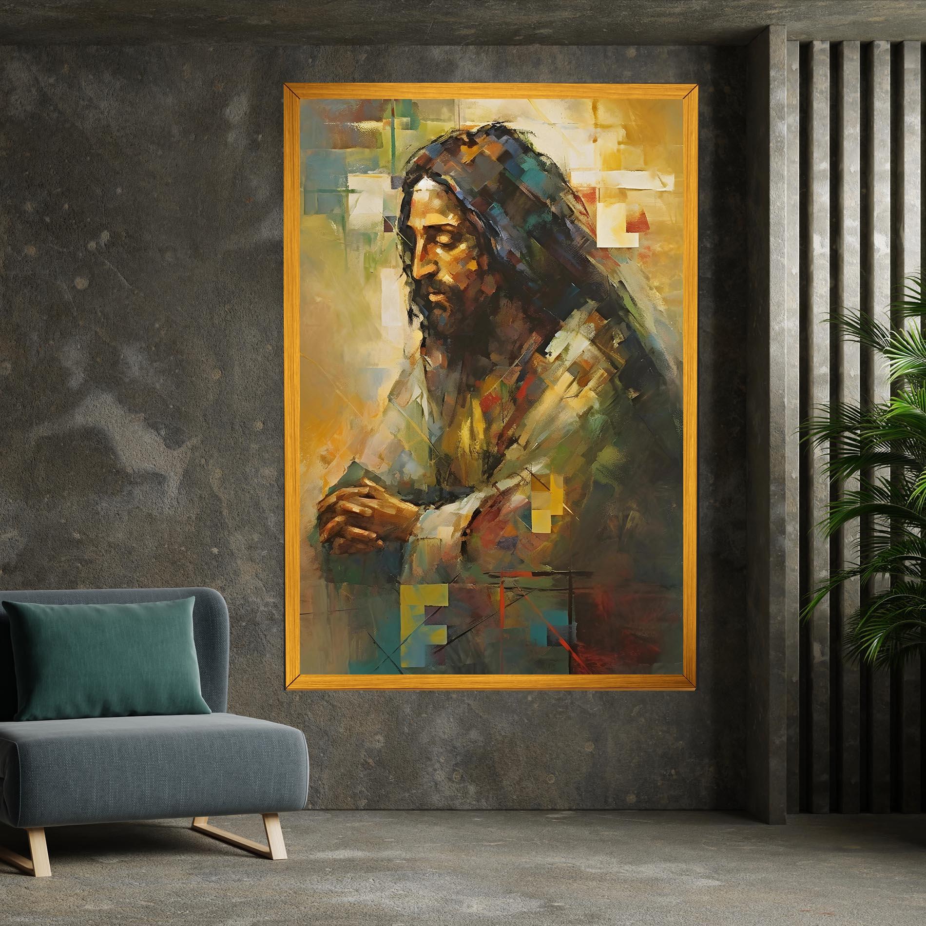 Vászonkép Christ Painting Art mockup 7