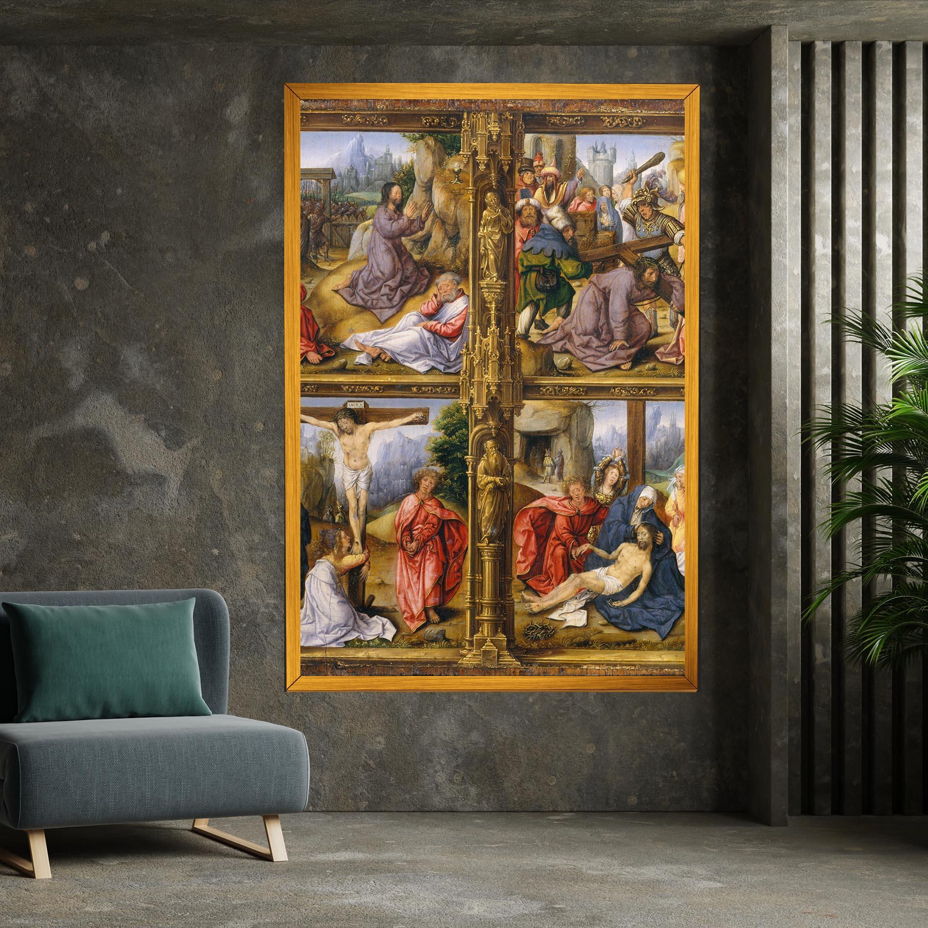 Vászonkép Gold Window View mockup 7