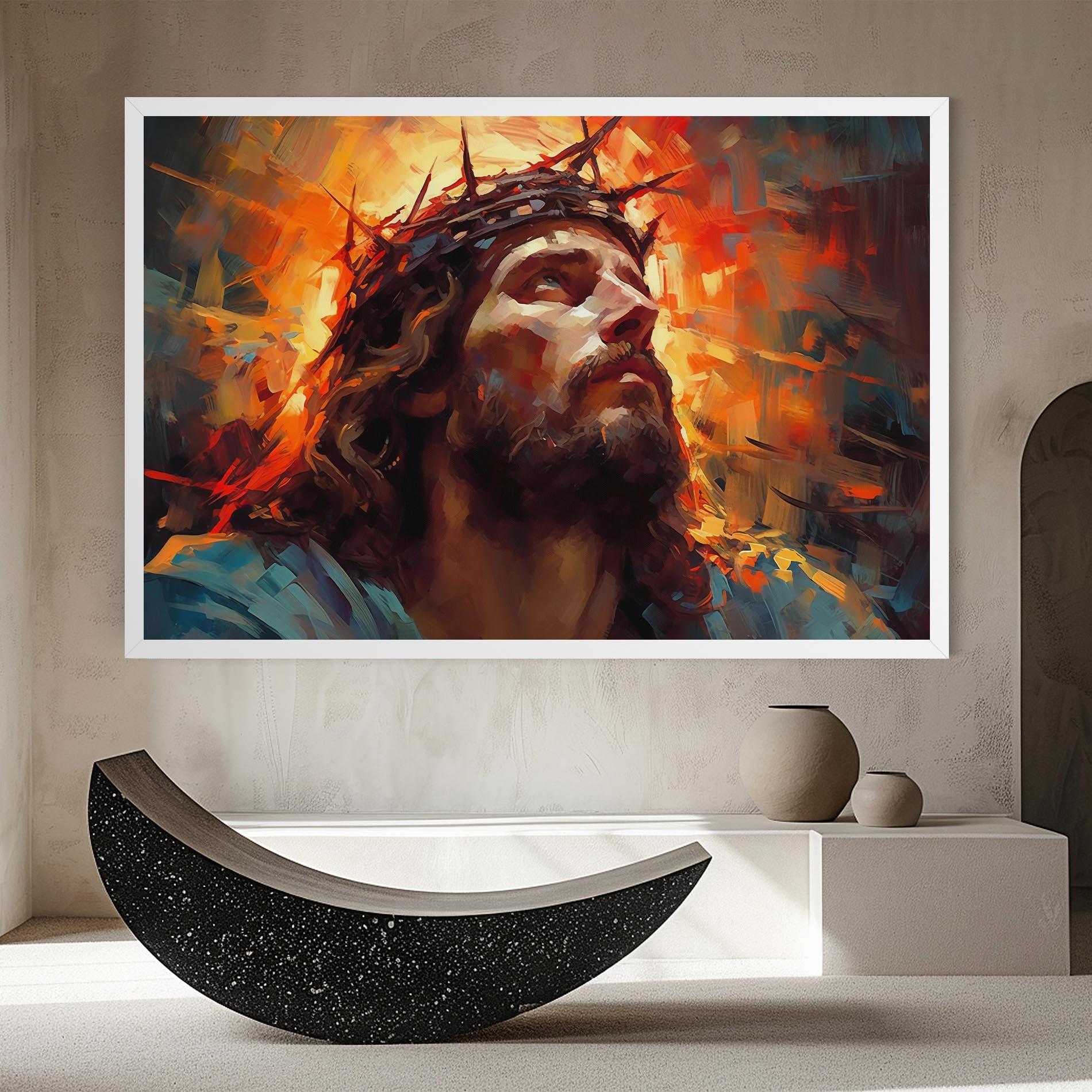 Vászonkép Jesus Crown Light mockup 8