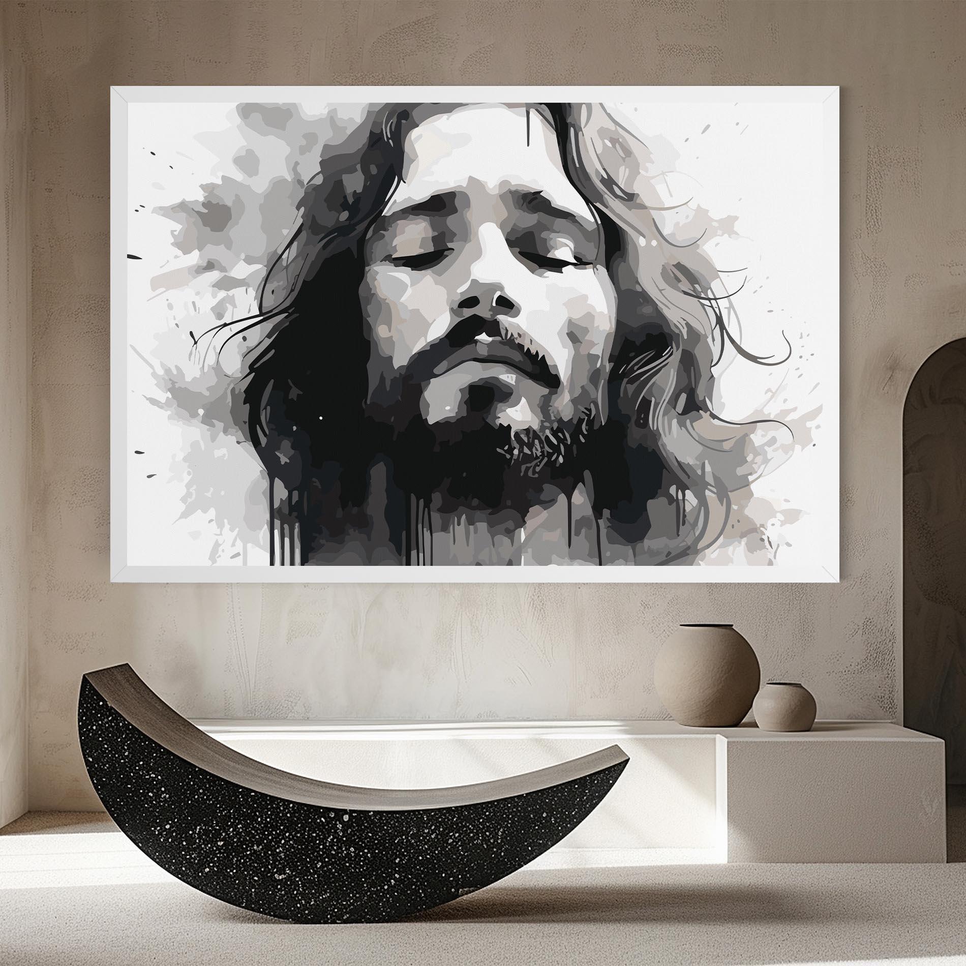 Vászonkép Jesus Ink Art mockup 8