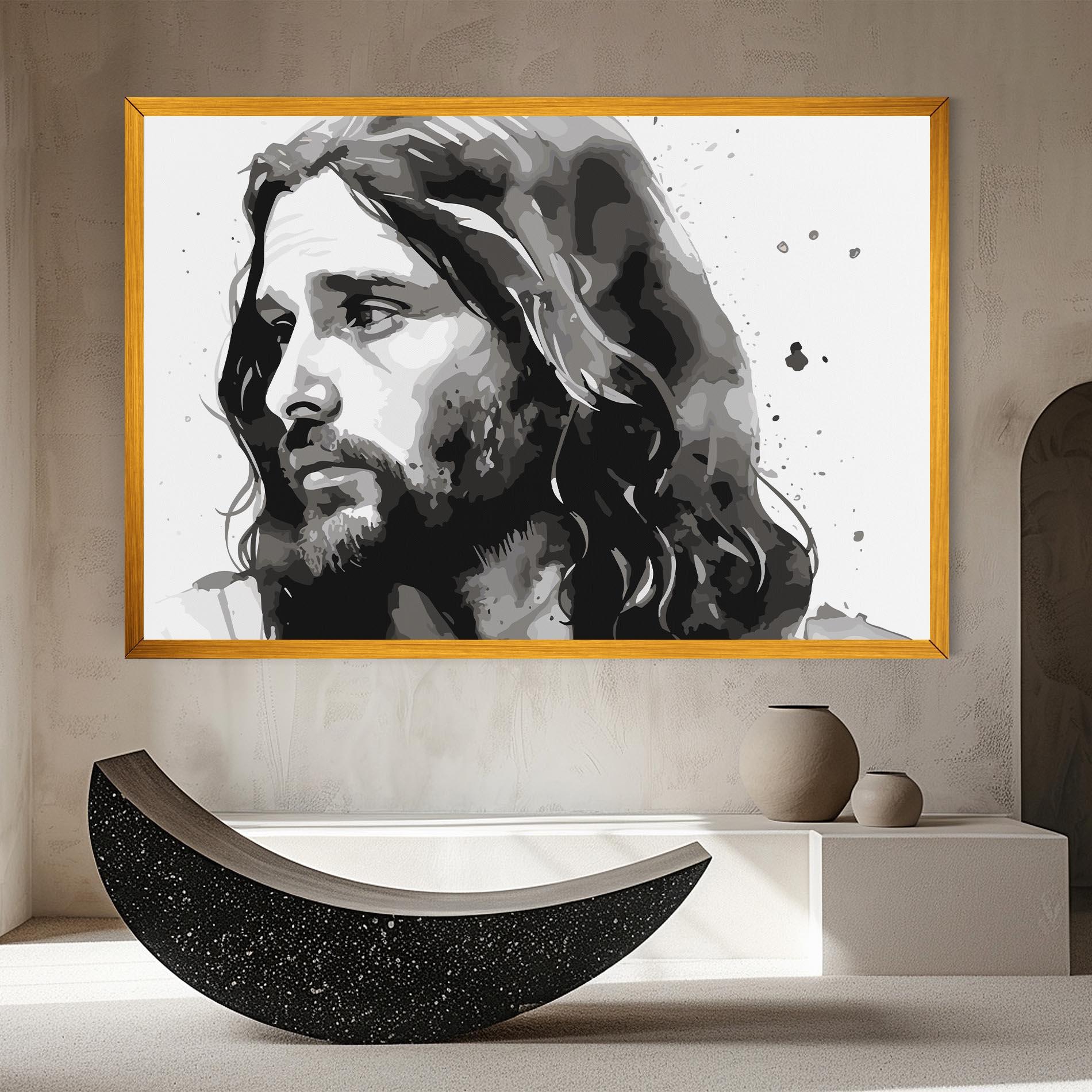 Vászonkép Jesus Watercolor mockup 8