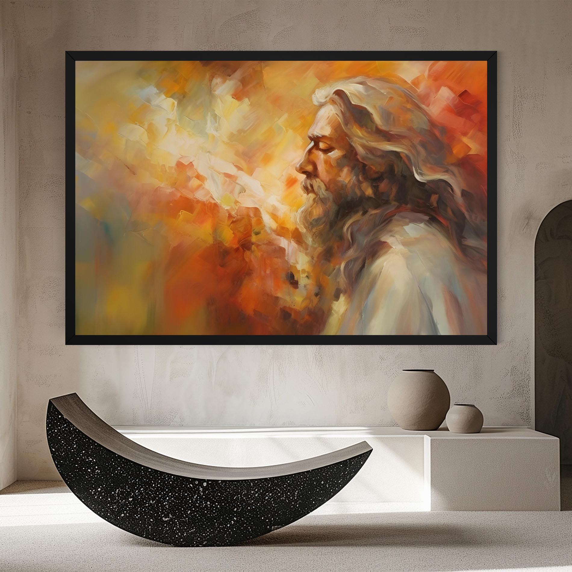 Vászonkép Christ Oil Painting mockup 8