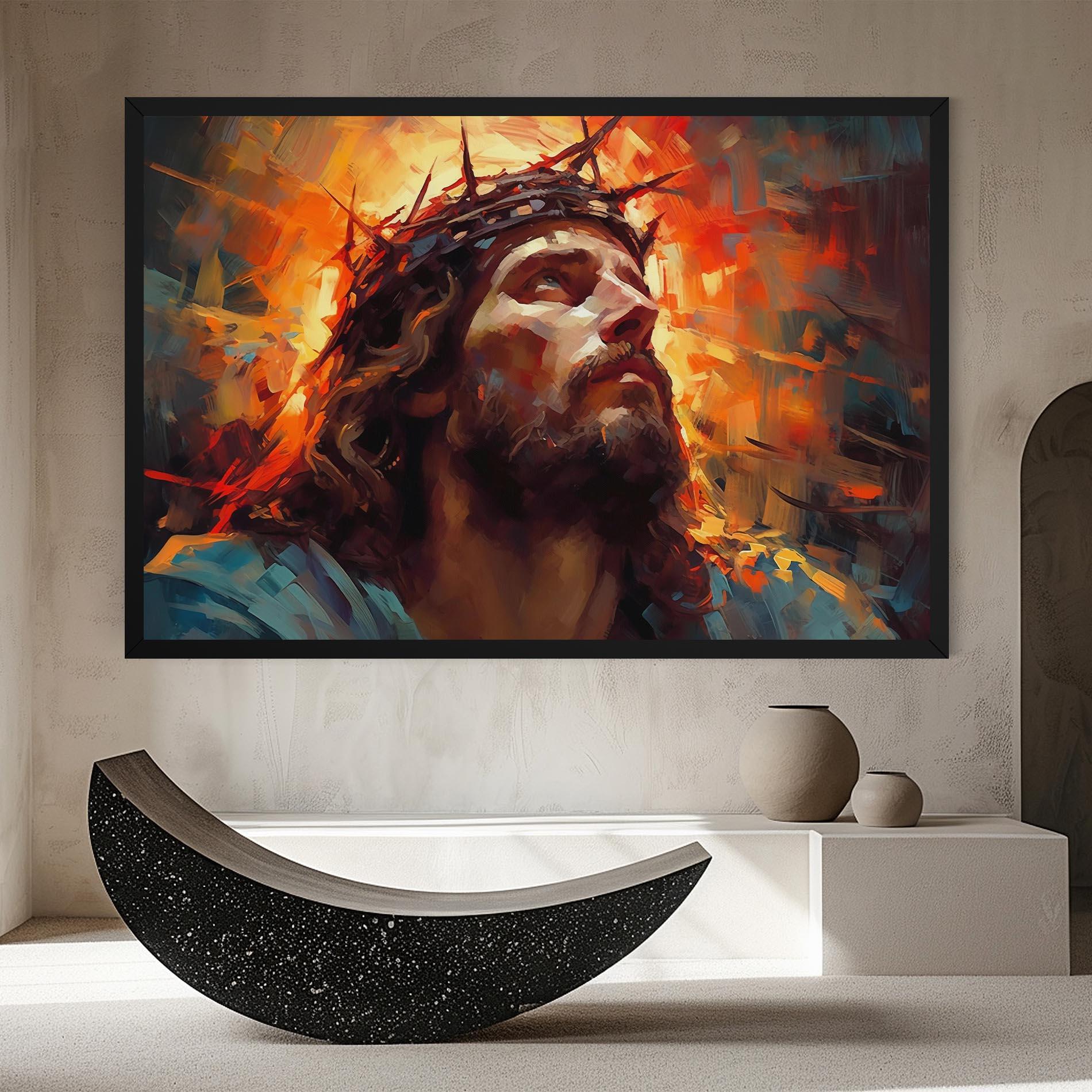 Vászonkép Jesus Crown Light mockup 8