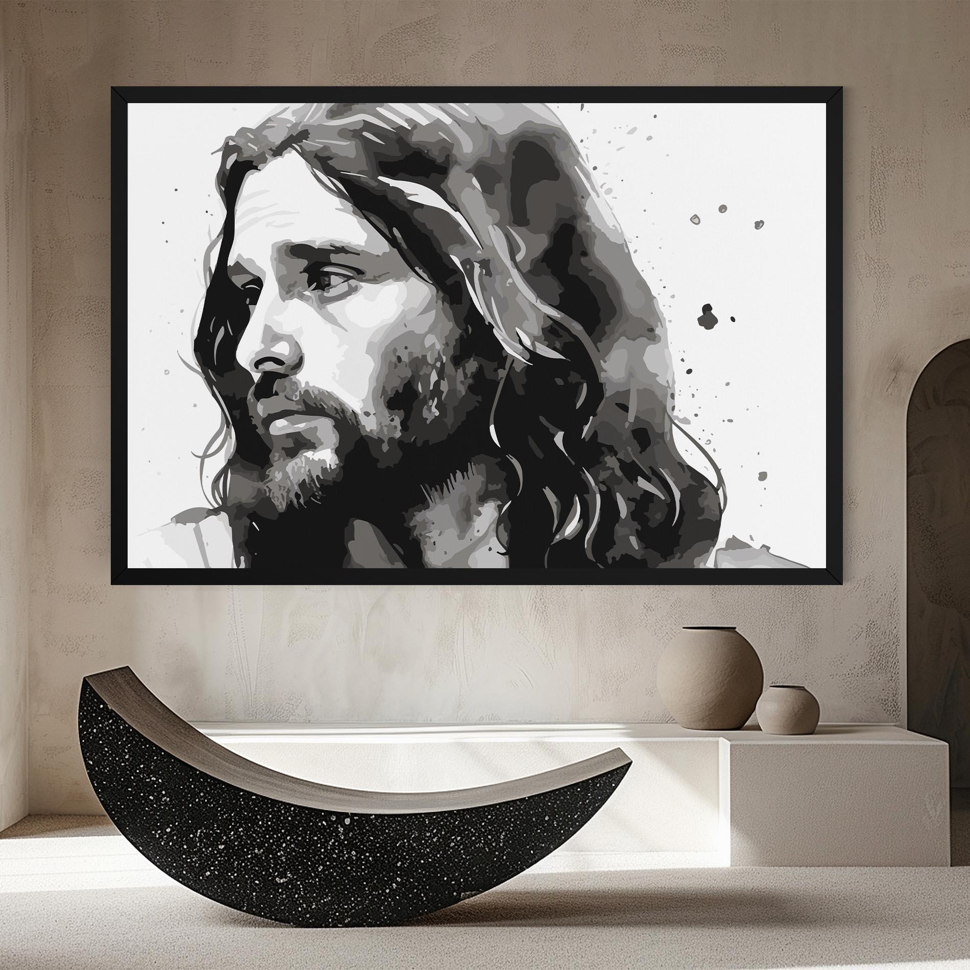 Vászonkép Jesus Watercolor mockup 8
