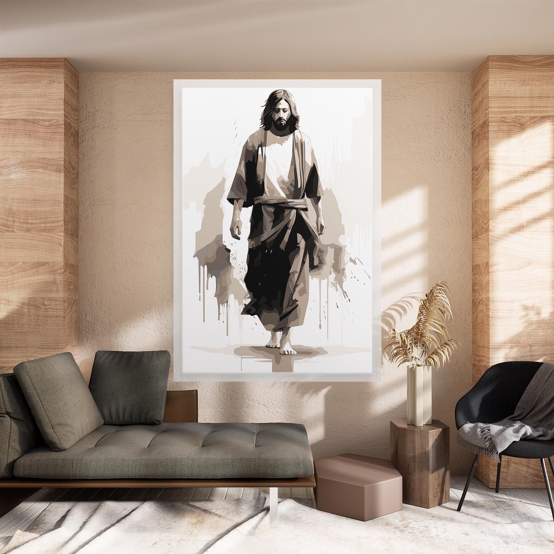Cream Art Jesus mockup 8