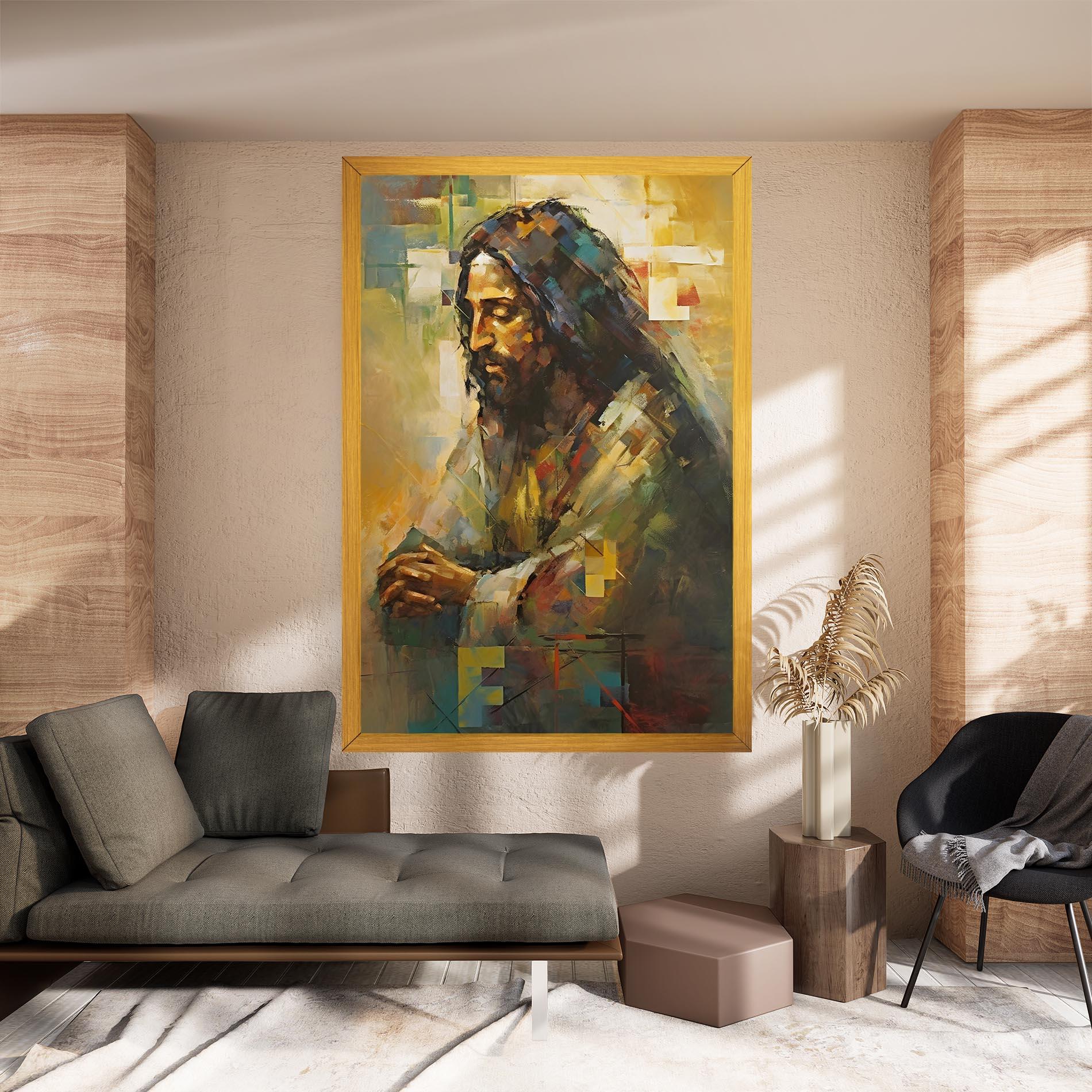 Vászonkép Christ Painting Art mockup 8