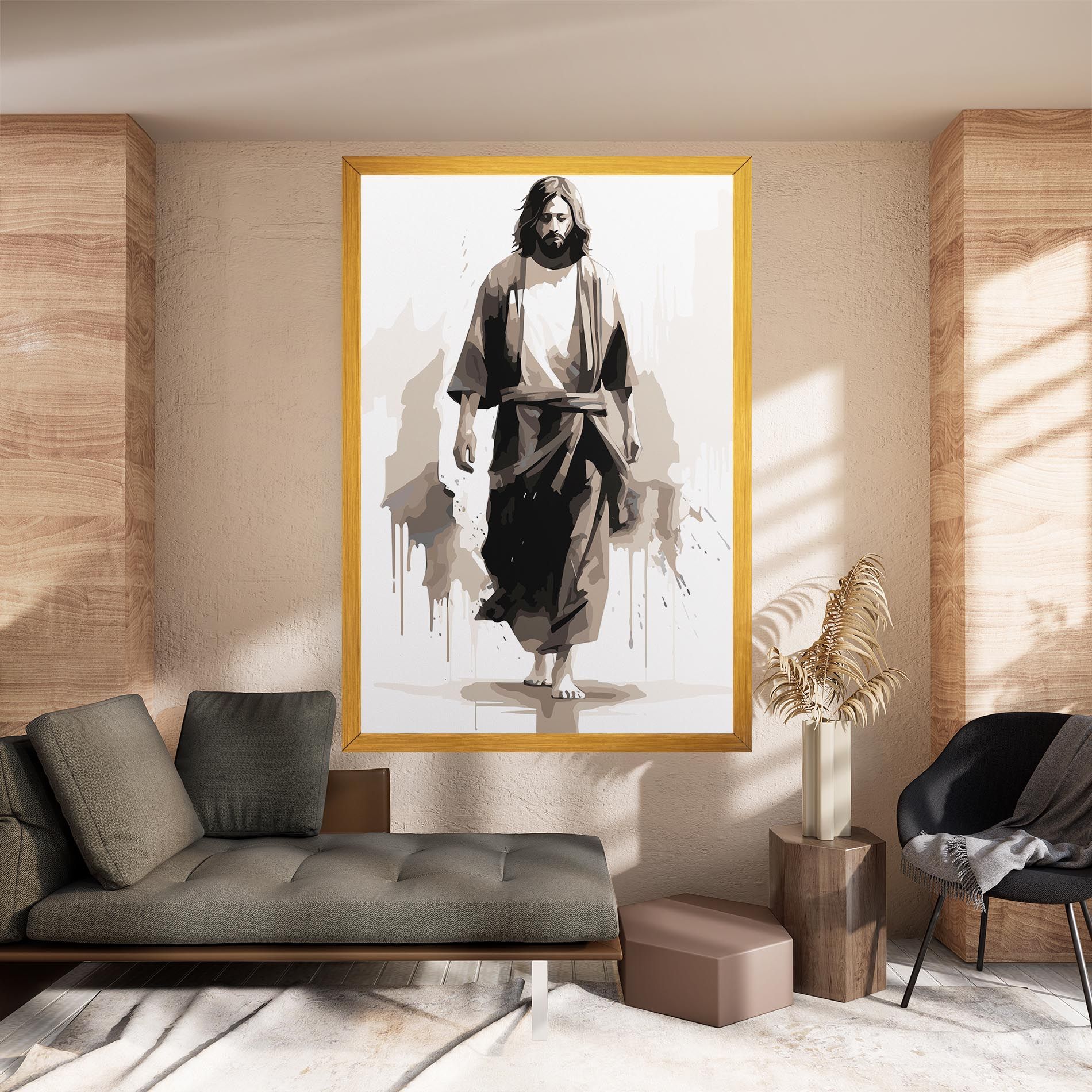 Cream Art Jesus mockup 8