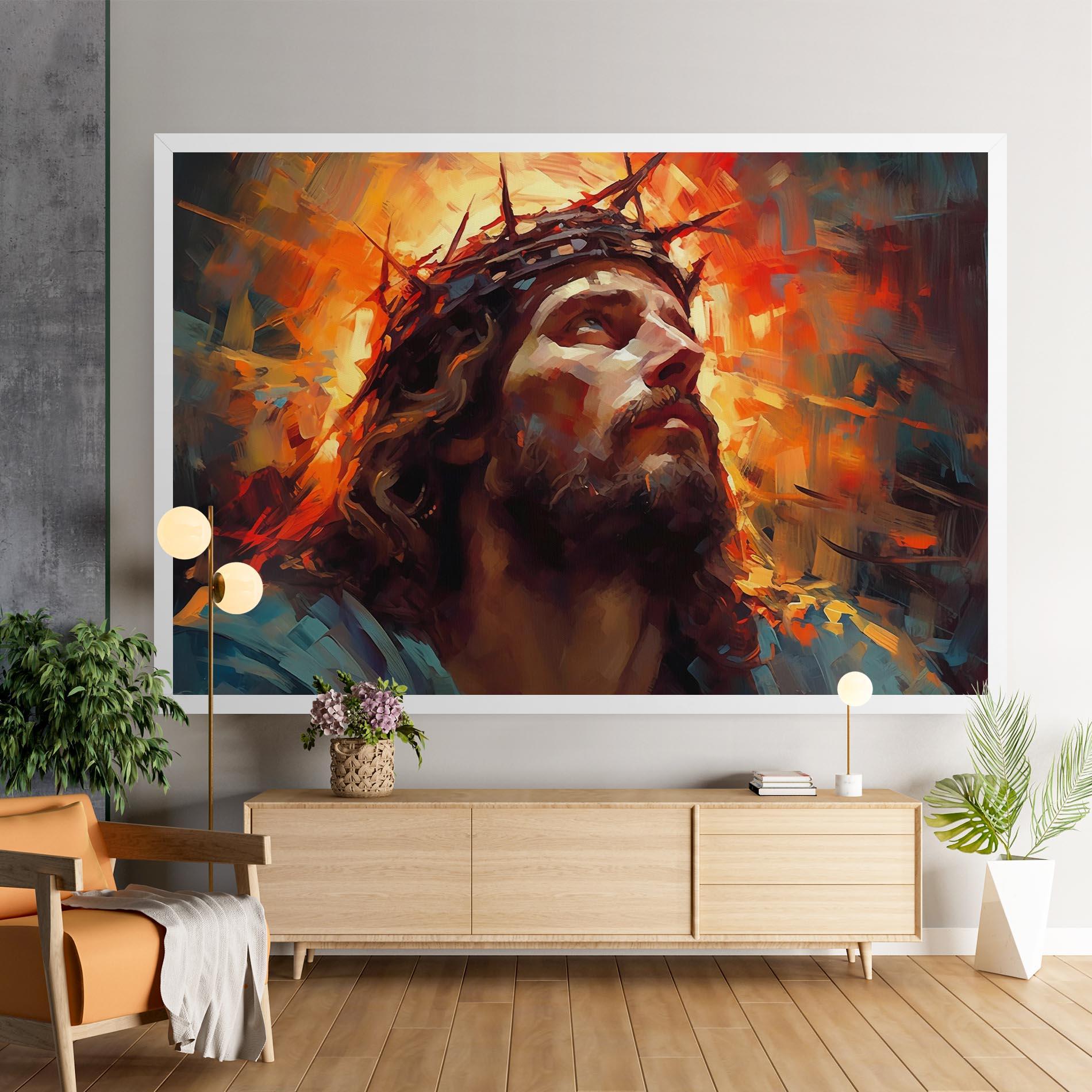 Vászonkép Jesus Crown Light mockup 9