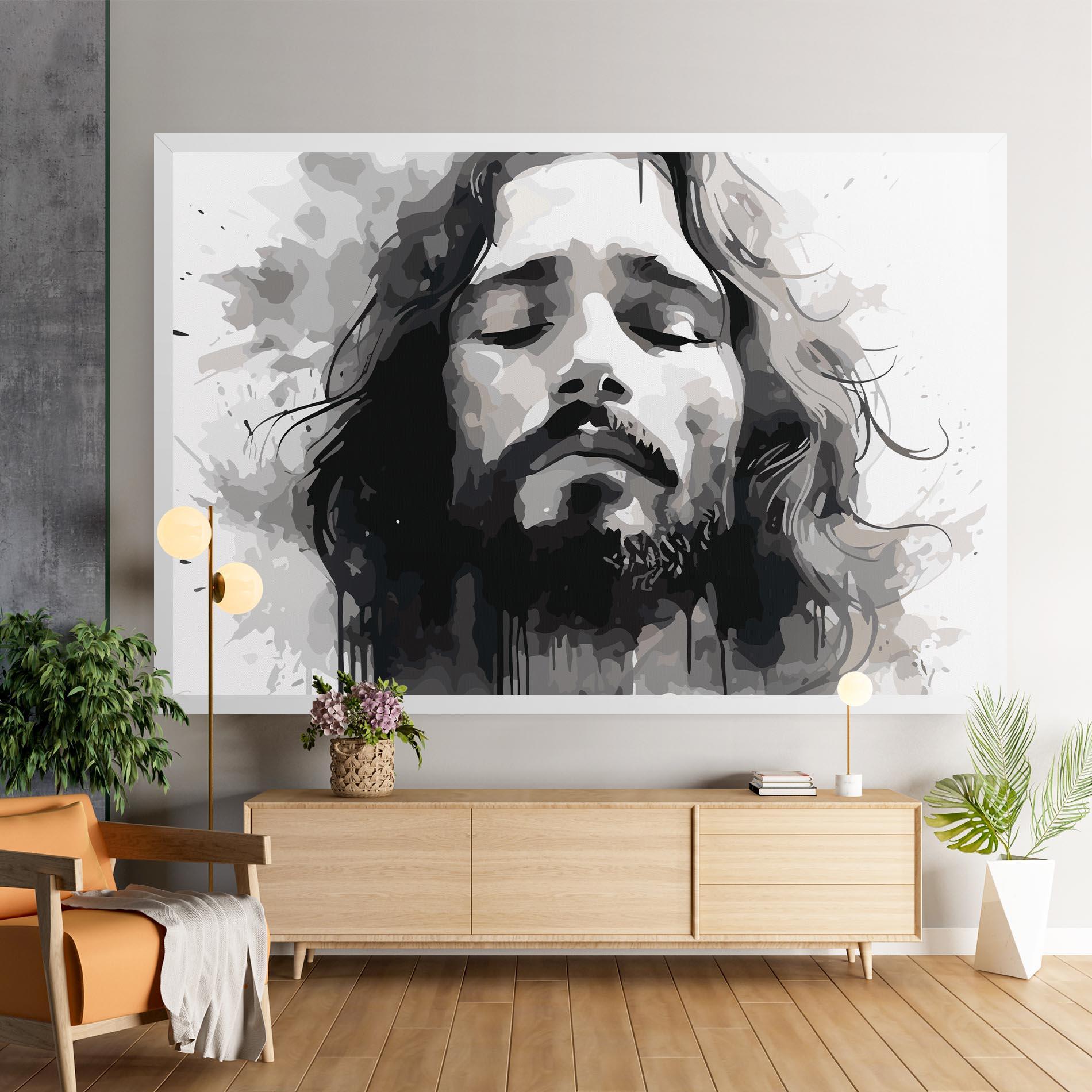 Vászonkép Jesus Ink Art mockup 9