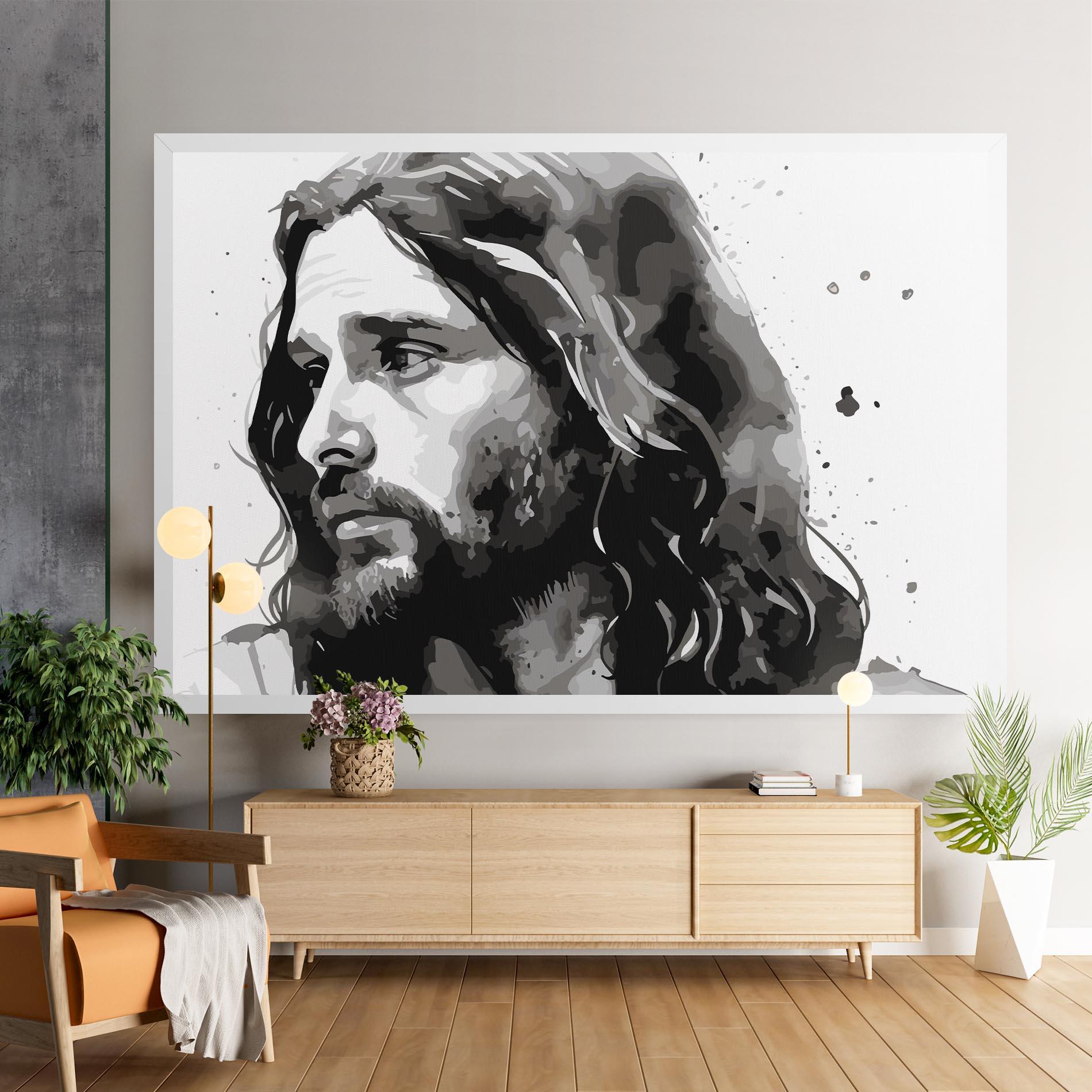 Vászonkép Jesus Watercolor mockup 9