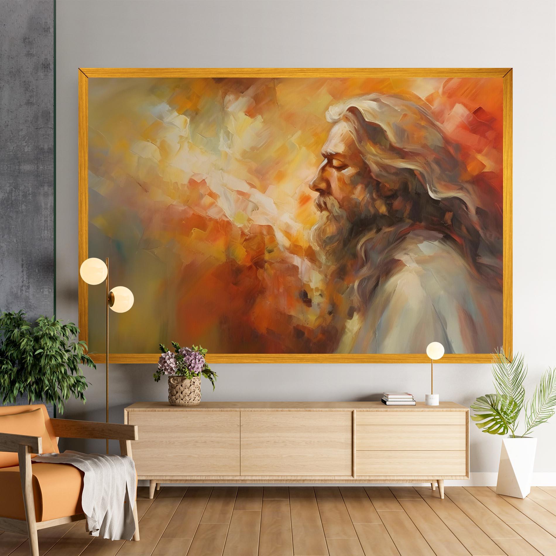 Vászonkép Christ Oil Painting mockup 9