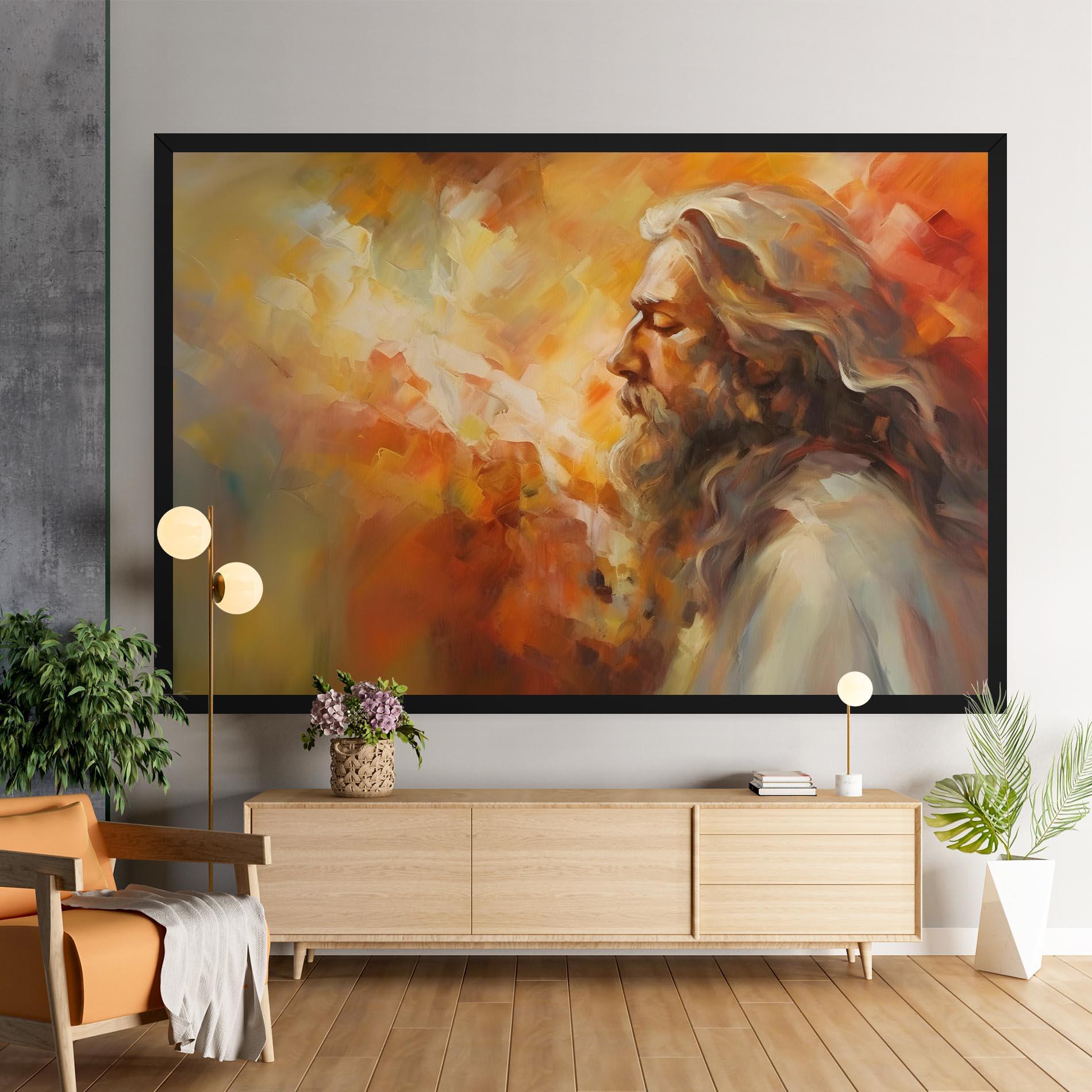 Vászonkép Christ Oil Painting mockup 9