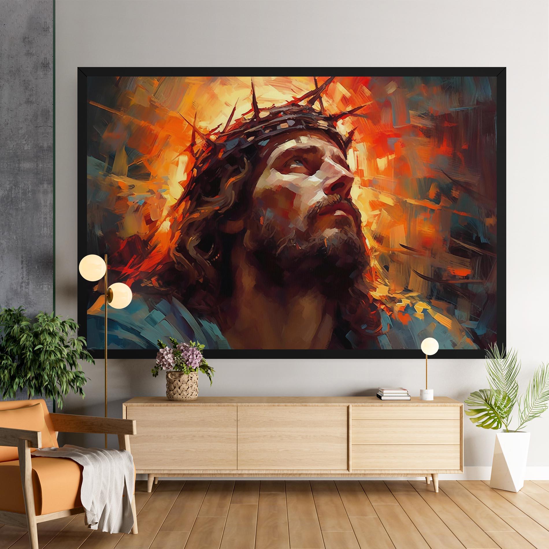 Vászonkép Jesus Crown Light mockup 9