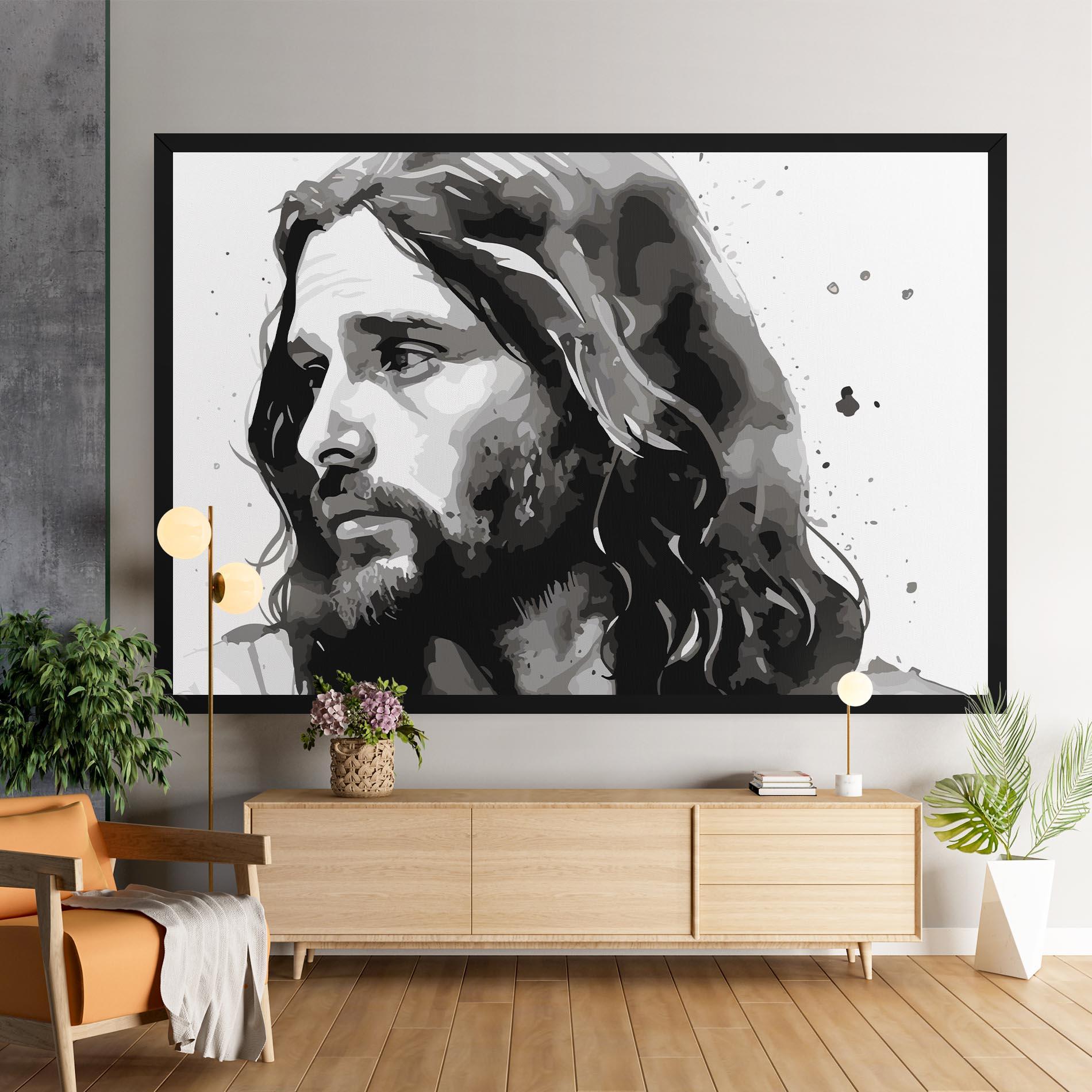 Vászonkép Jesus Watercolor mockup 9